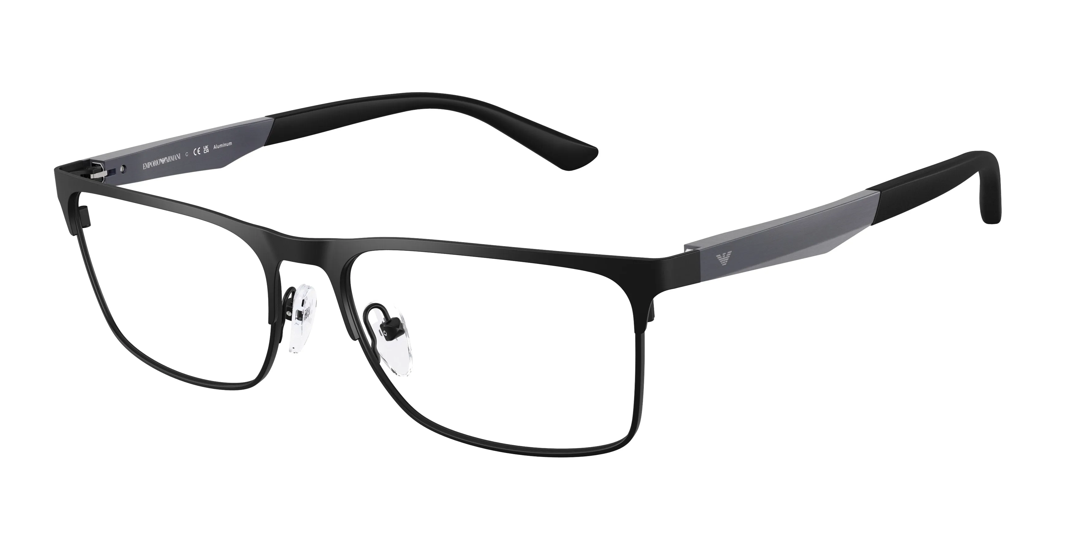Emporio Armani EA1183 3432 Montature da vista Metallo Nero Trasparente Squadrata Normale - immagine 1
