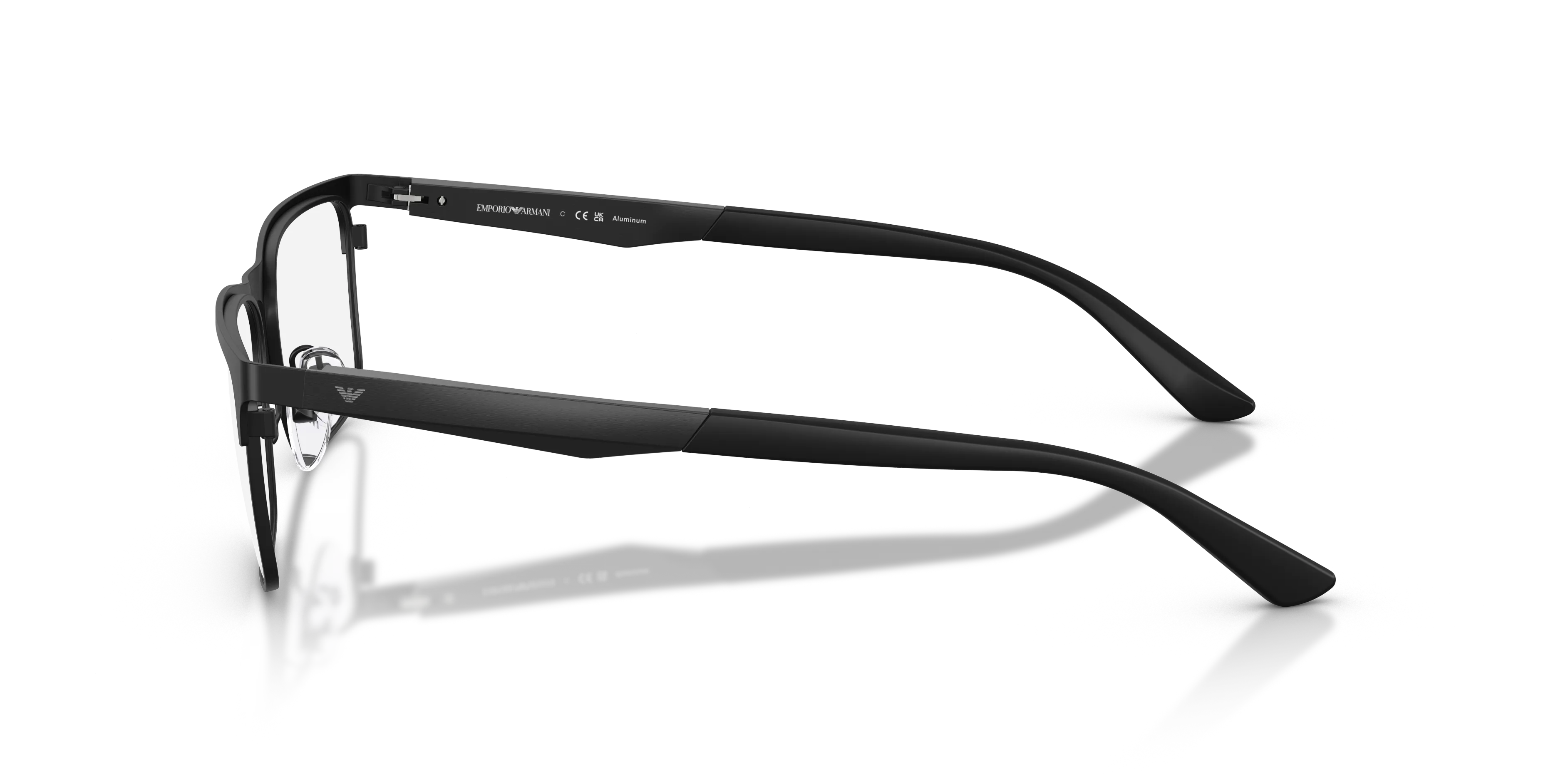 Emporio Armani EA1183 3001 Montature da vista Metallo Nero Trasparente Squadrata Normale - immagine 4