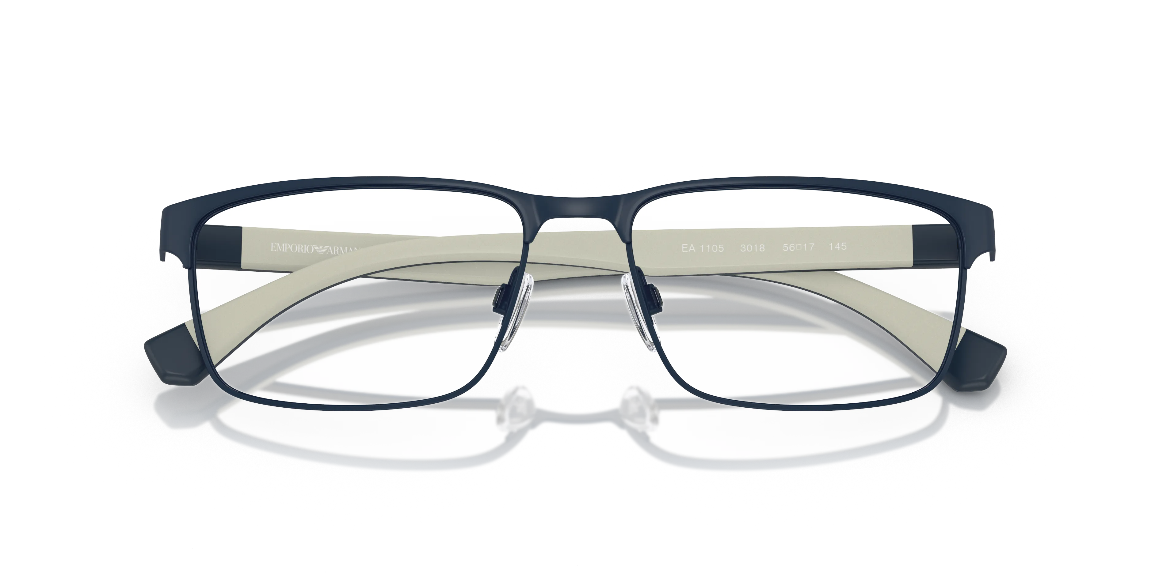 Emporio Armani EA1105 3018 Montature da vista Metallo Blu Trasparente Squadrata Normale - immagine 2