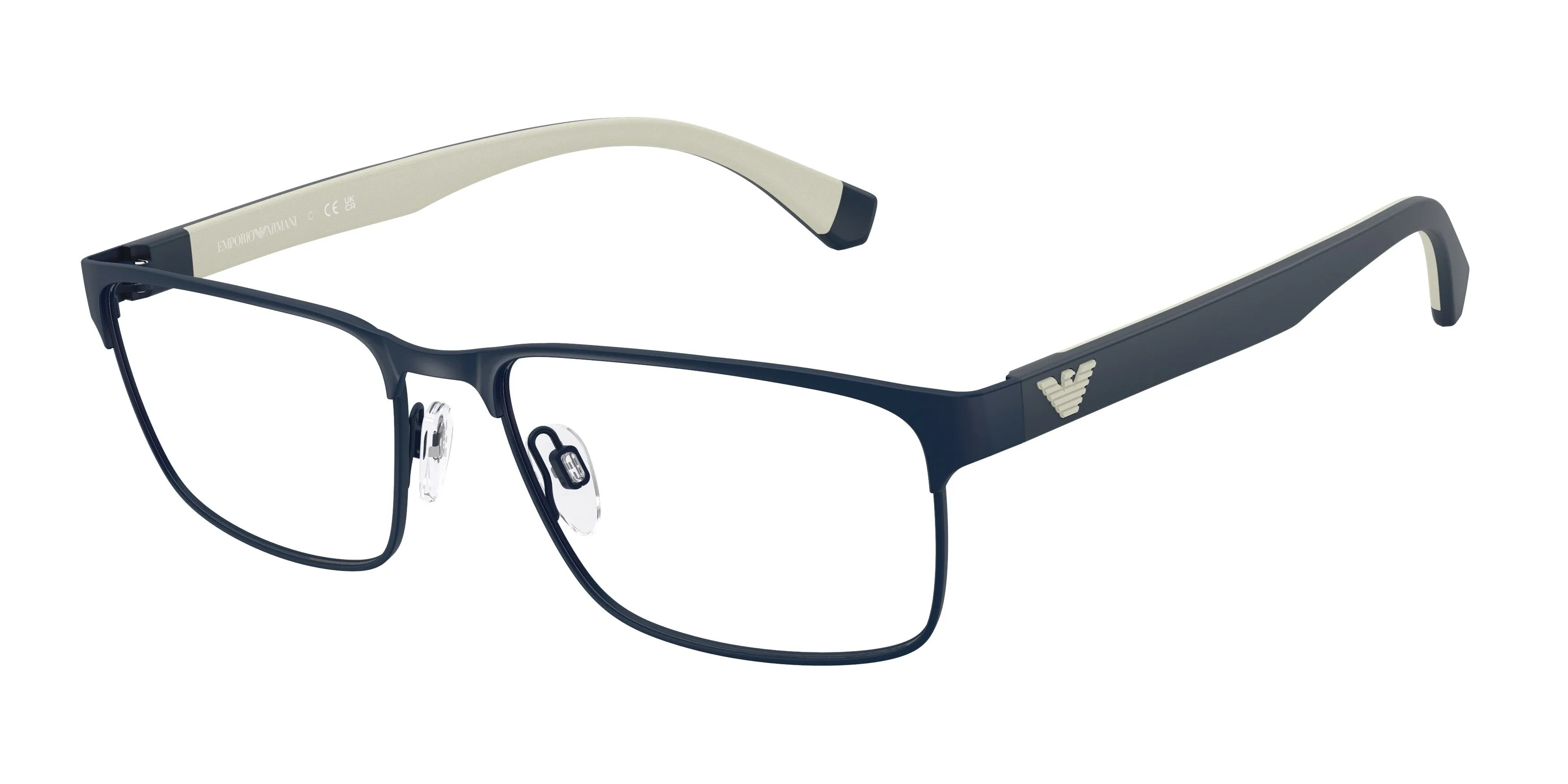 Emporio Armani EA1105 3018 Montature da vista Metallo Blu Trasparente Squadrata Normale - immagine 1