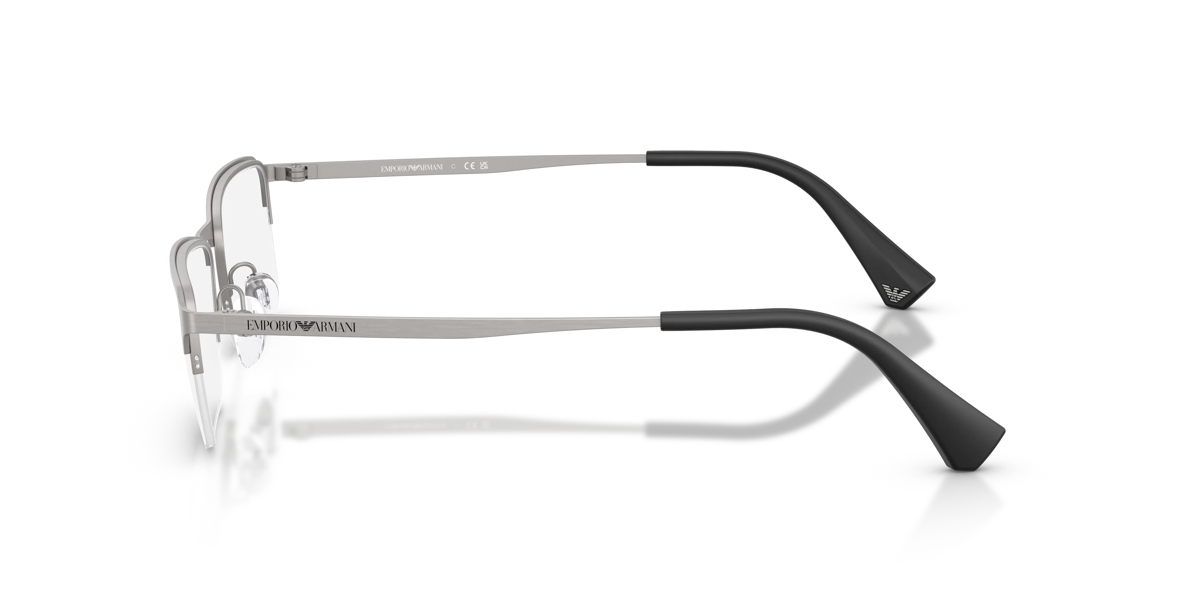 Emporio Armani EA1044TD 3032 Montature da vista Titanio Grigio Trasparente Squadrata Normale - immagine 4