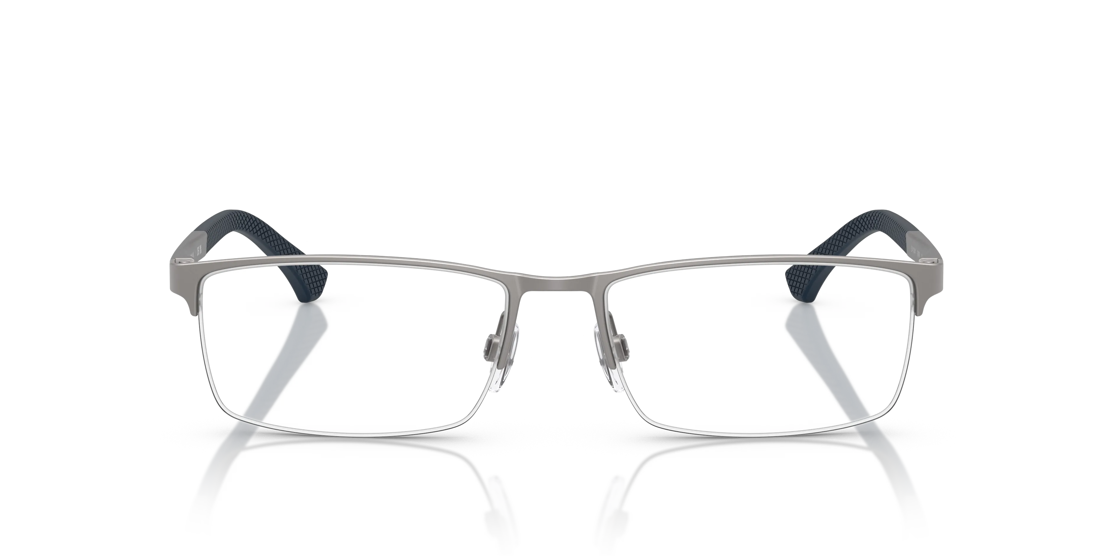 Emporio Armani EA1041 3009 Montature da vista Metallo Grigio Trasparente Squadrata Normale - immagine 3