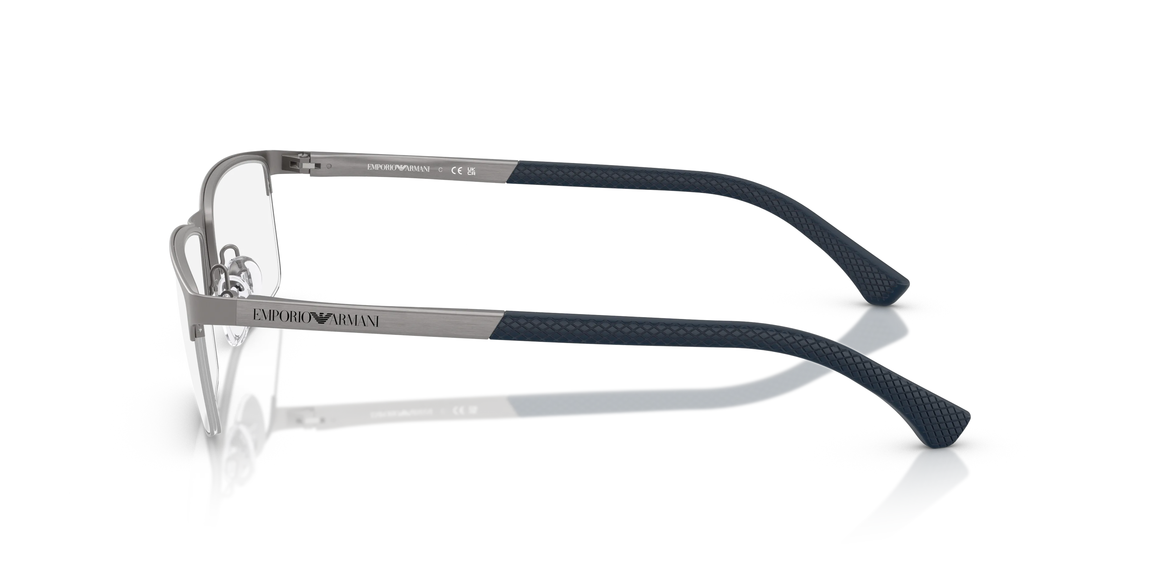 Emporio Armani EA1041 3009 Montature da vista Metallo Grigio Trasparente Squadrata Normale - immagine 4