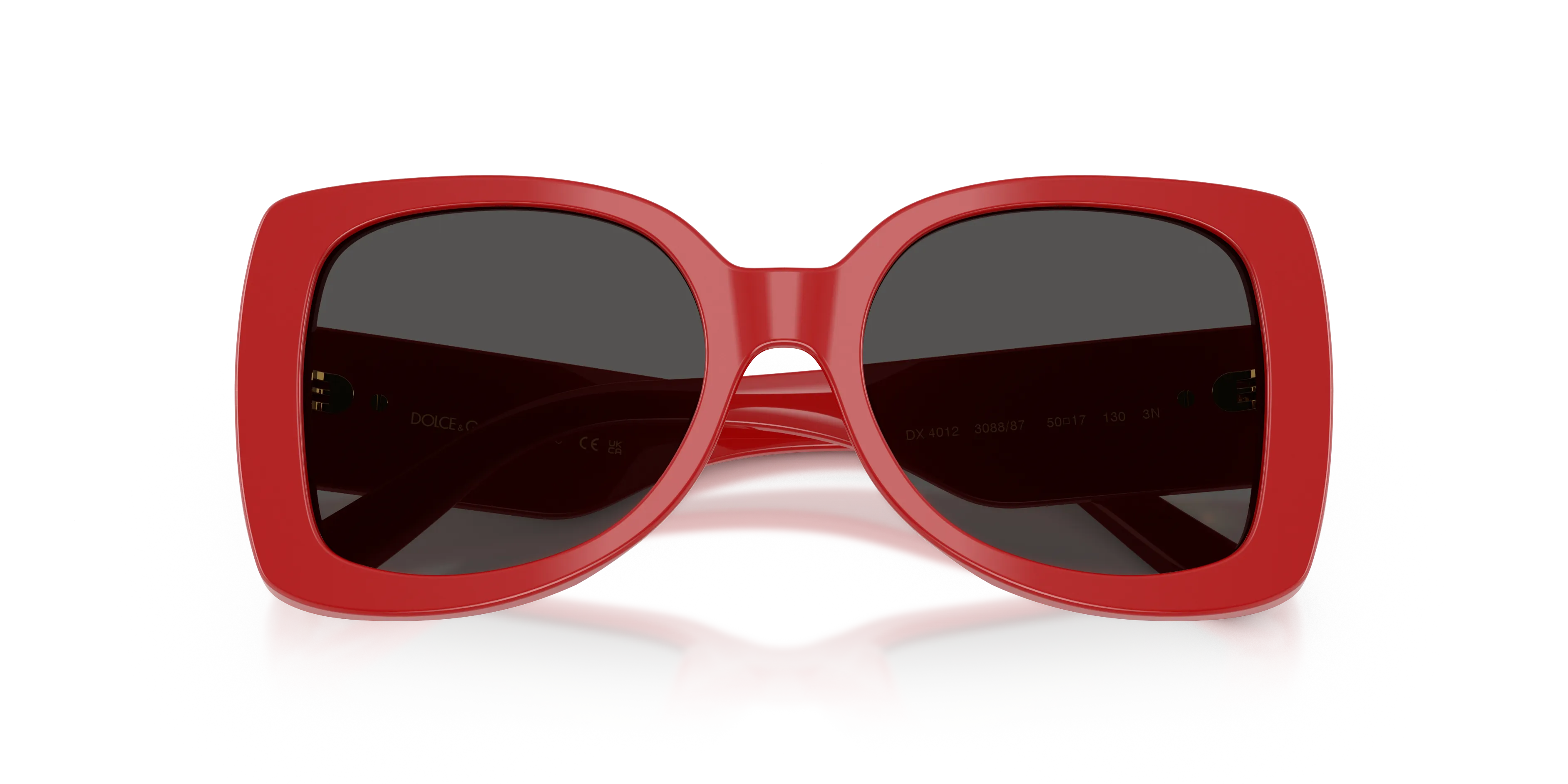 Dolce & Gabbana DX4012 308887 Occhiali da sole Acetato Rosso Grigio Farfalla Normale - immagine 2