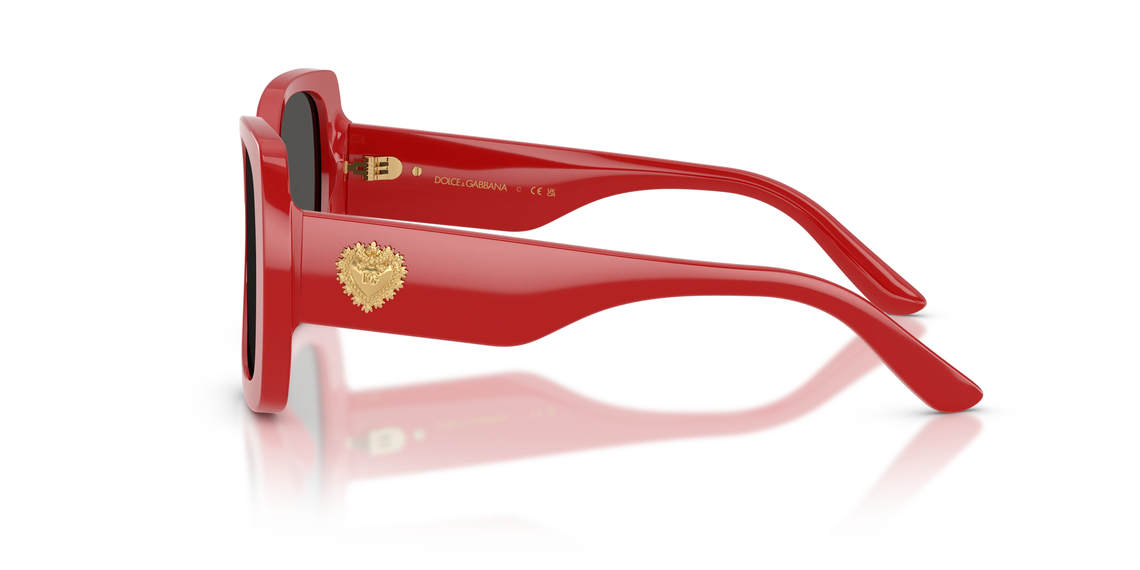 Dolce & Gabbana DX4012 308887 Occhiali da sole Acetato Rosso Grigio Farfalla Normale - immagine 4