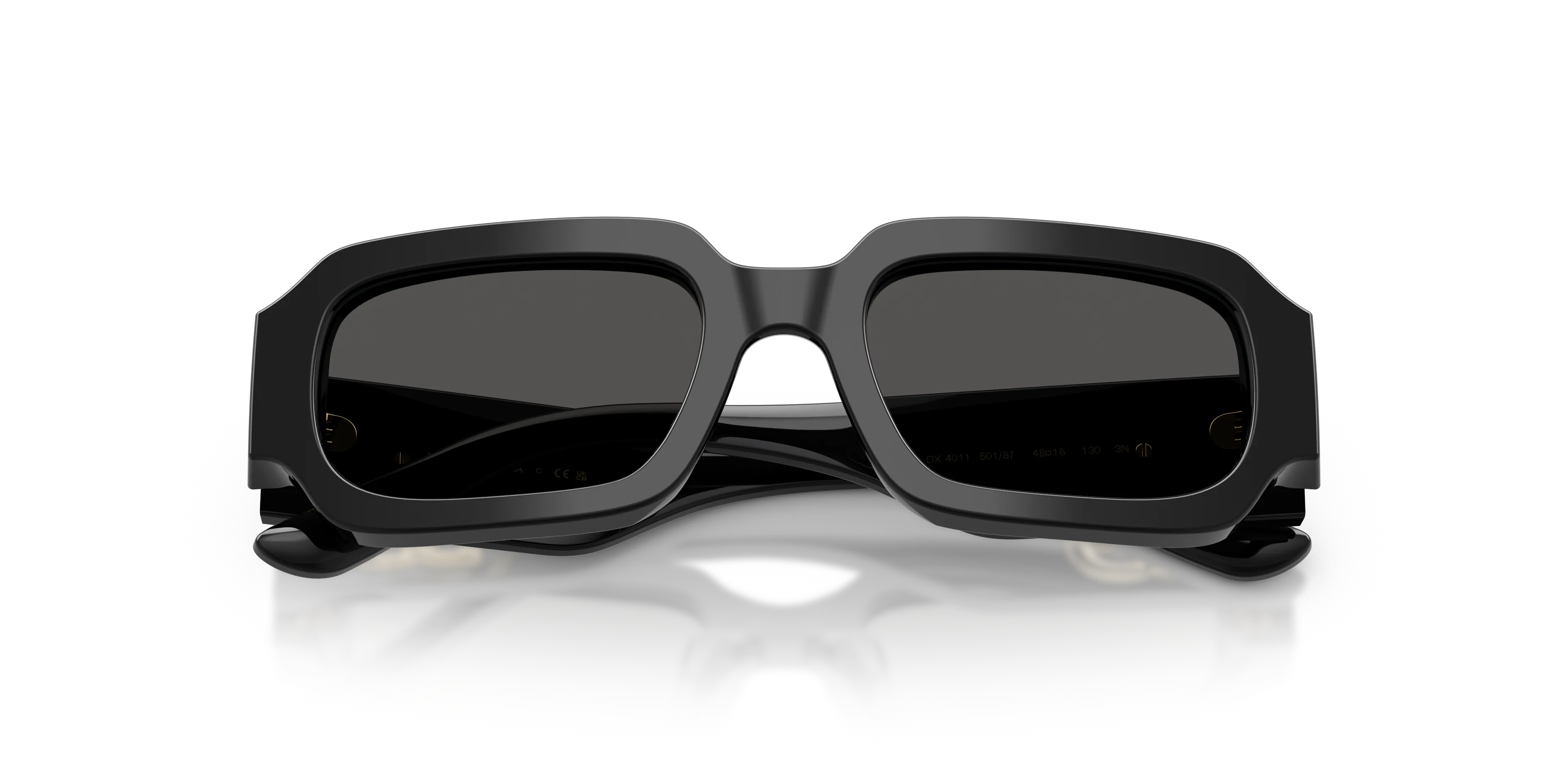 Dolce & Gabbana DX4011 501/87 Occhiali da sole Acetato Nero Grigio Squadrata Normale - immagine 2