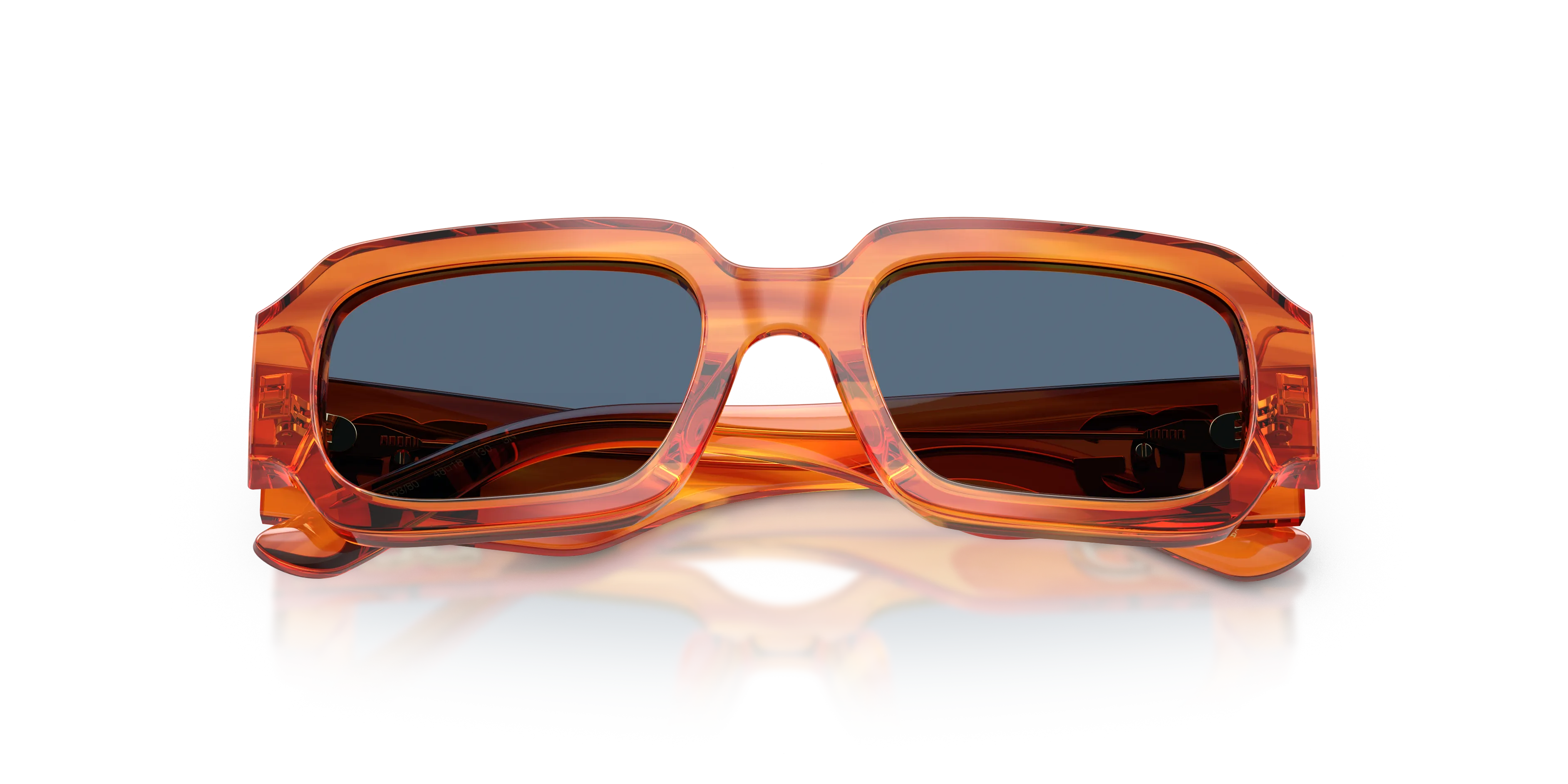 Dolce & Gabbana DX4011 348380 Occhiali da sole Acetato Marrone Blu Squadrata Normale - immagine 2