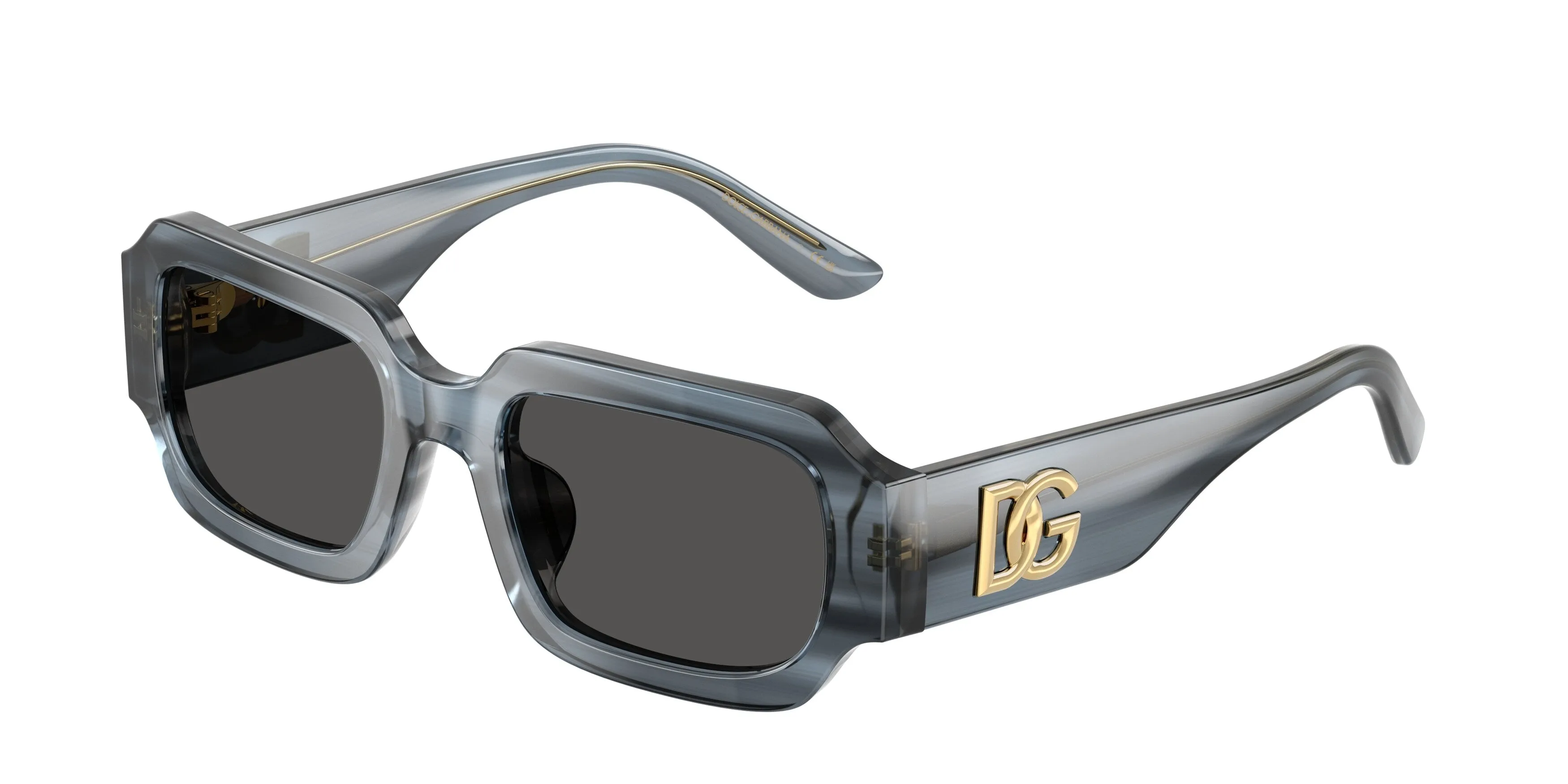 Dolce & Gabbana DX4011 348287 Occhiali da sole Acetato Blu Blu Squadrata Normale - immagine 1