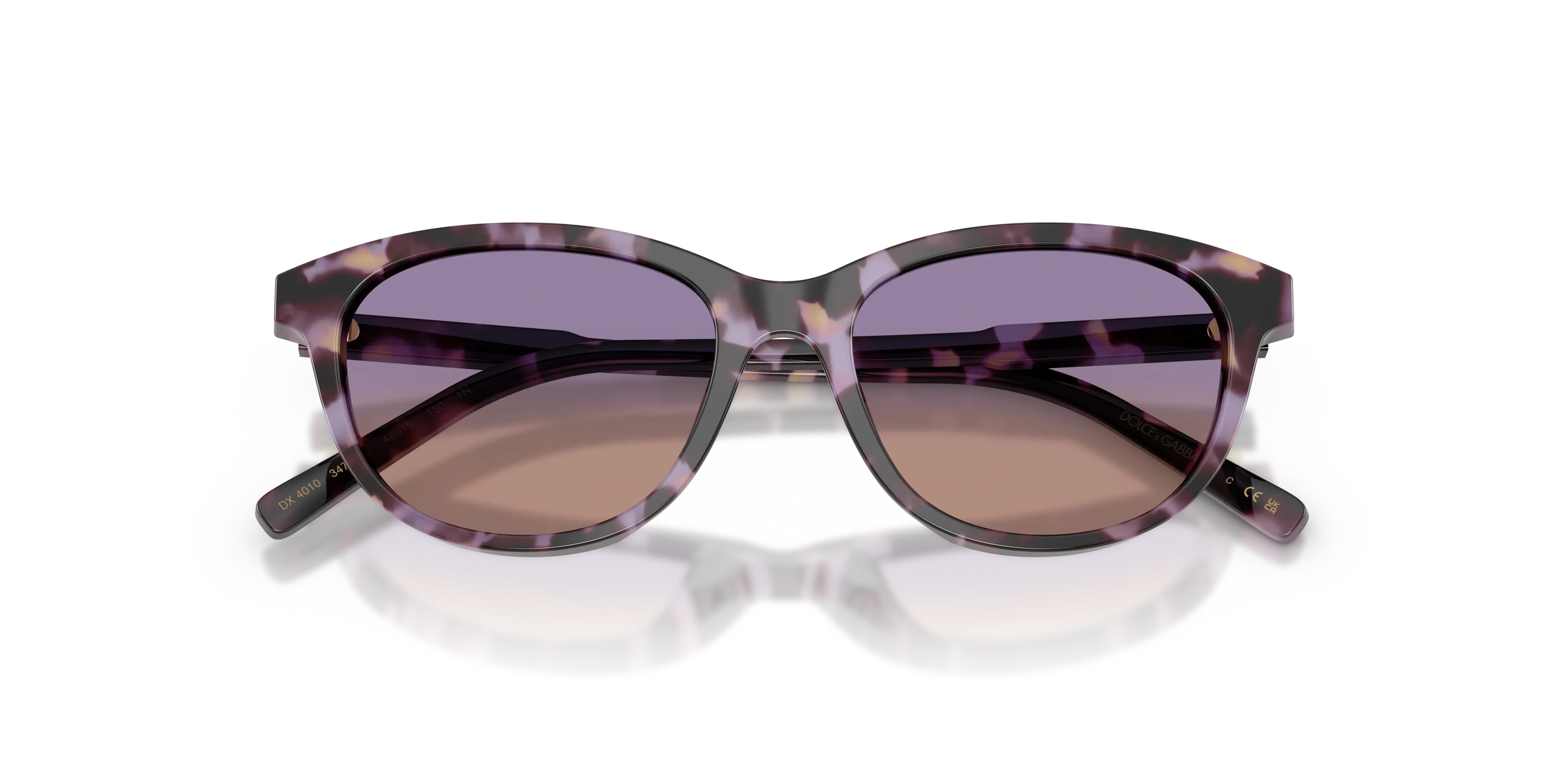 Dolce & Gabbana DX4010 3477EL Occhiali da sole Acetato Viola Arancione Cat Eye Normale - immagine 2