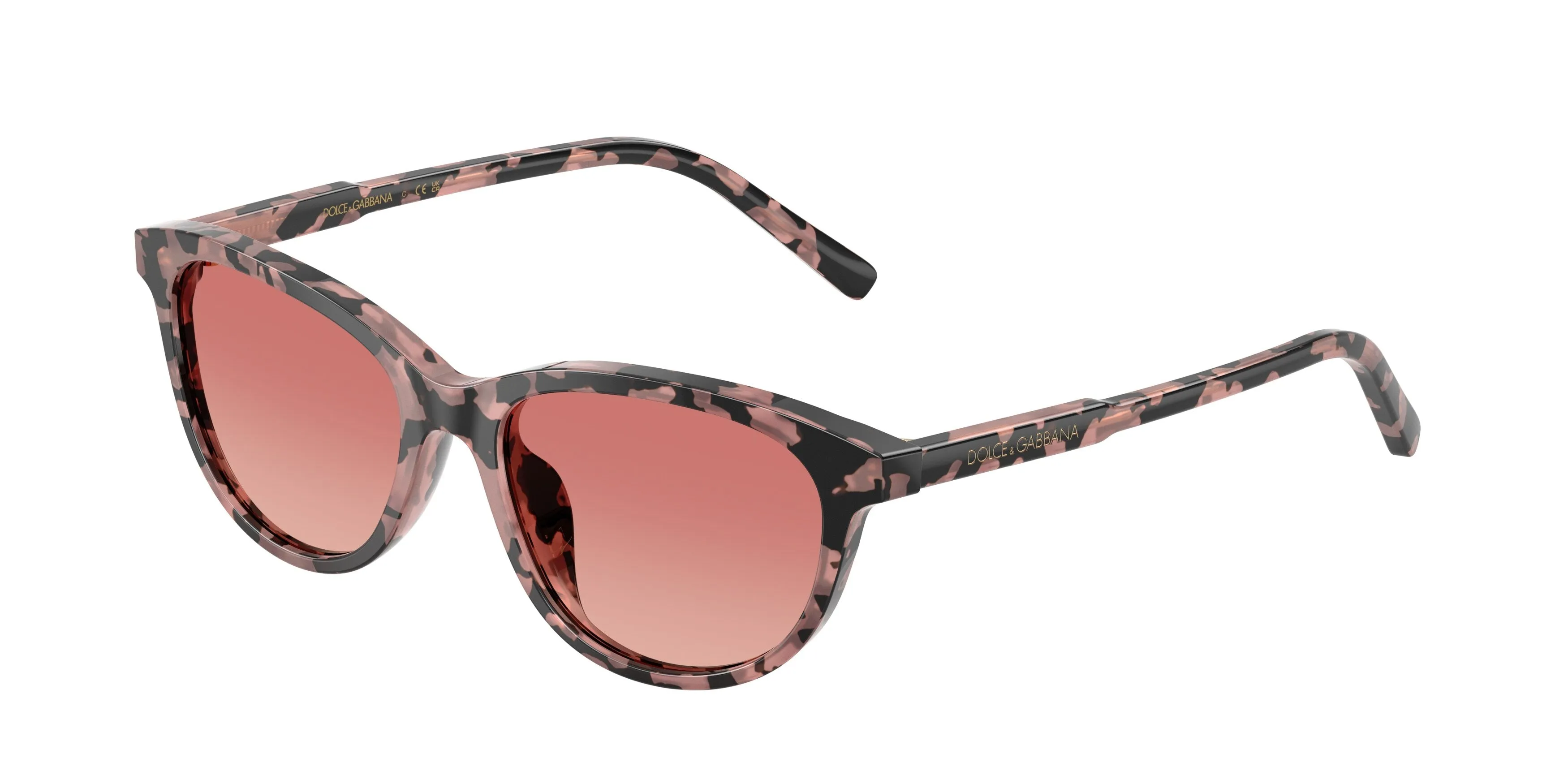 Dolce & Gabbana DX4010 3476A5 Occhiali da sole Acetato Tartaruga Rosa Cat Eye Normale Sfumato - immagine 1