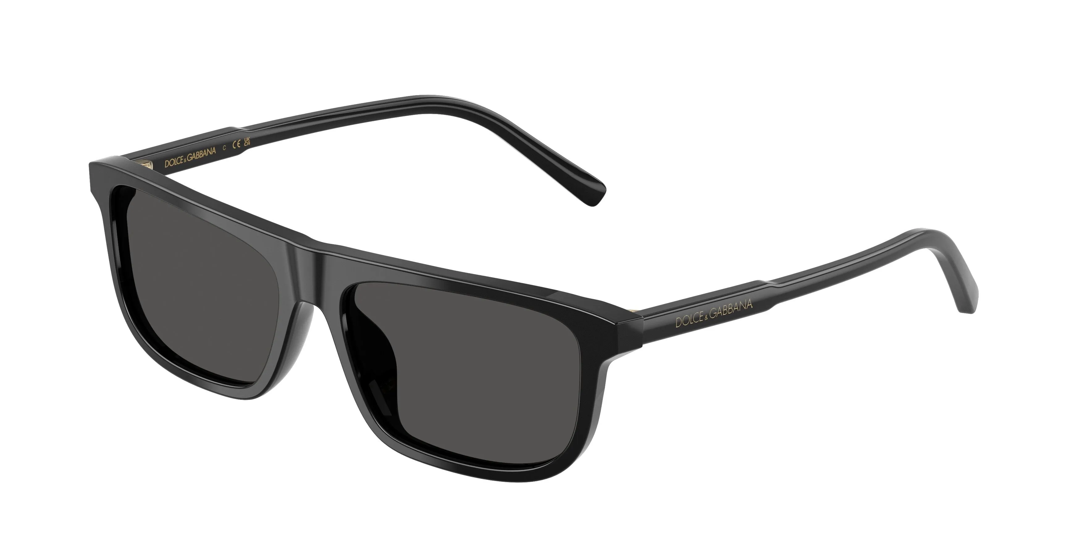 Dolce & Gabbana DX4009 501/87 Occhiali da sole Acetato Nero Grigio Squadrata Normale - immagine 1
