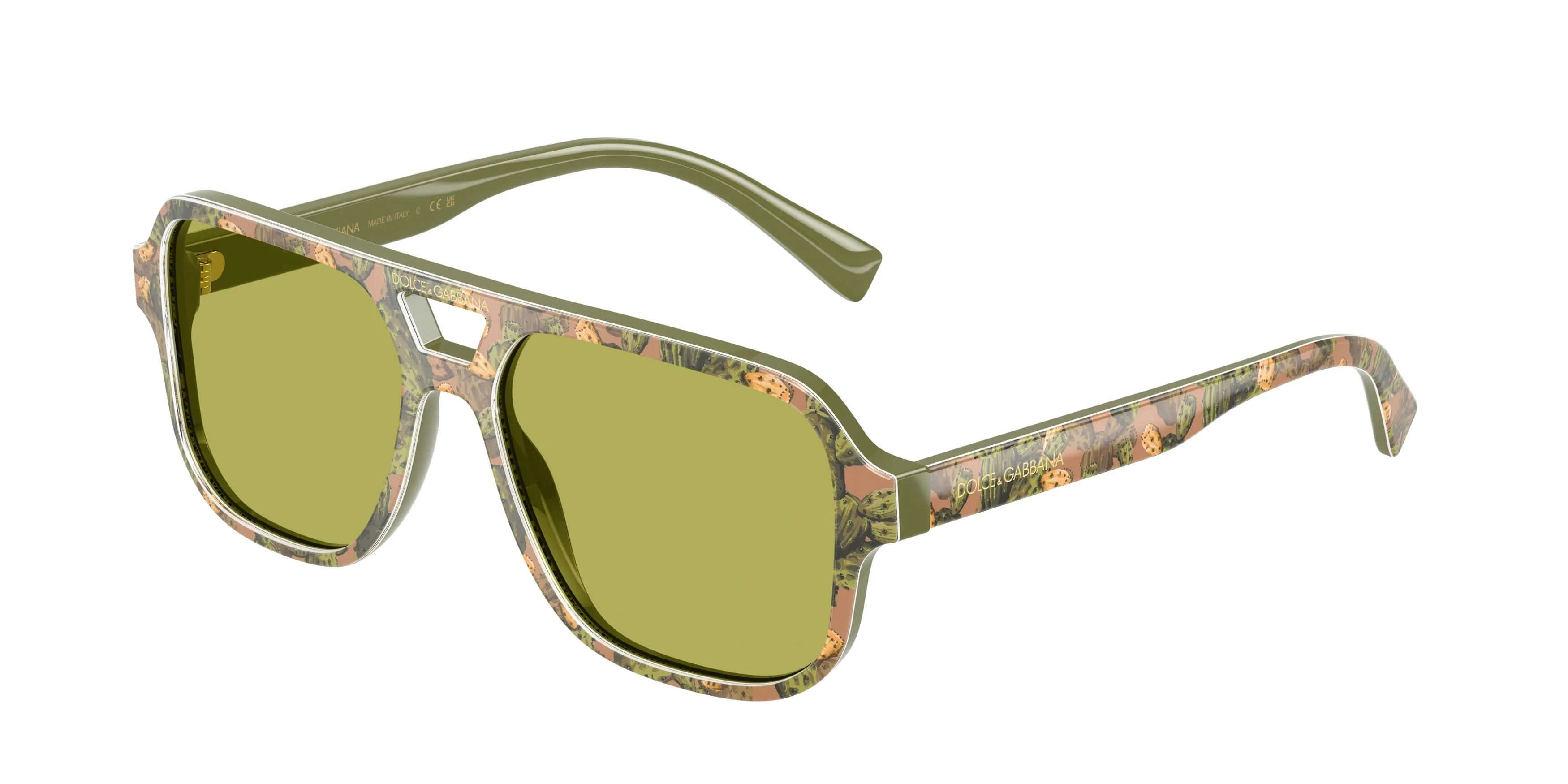 Dolce & Gabbana DX4003 3488/2 Occhiali da sole Acetato Multi-colore Verde Pilot Normale - immagine 1