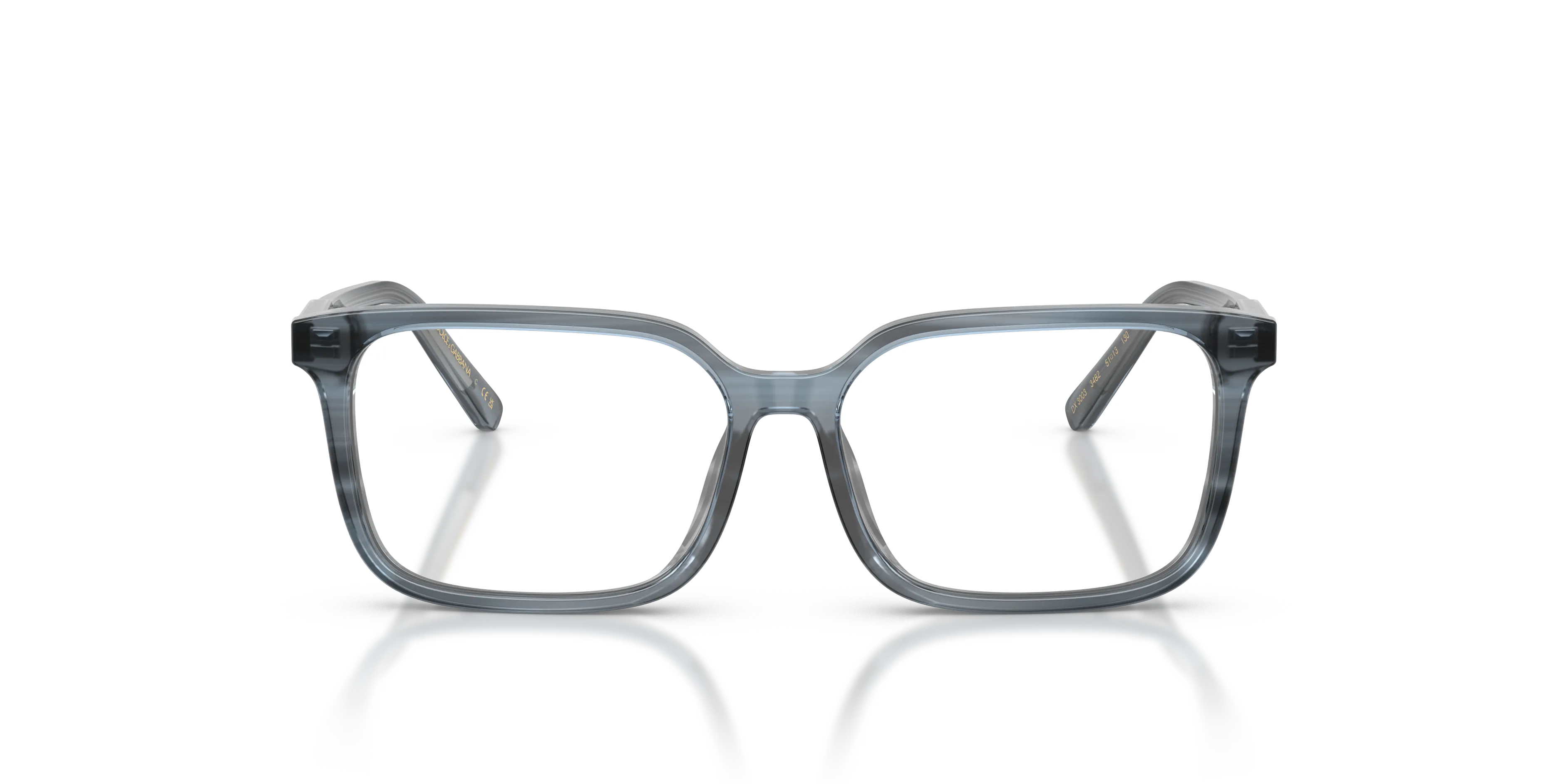 Dolce & Gabbana DX3003 3482 Montature da vista Acetato Blu Trasparente Squadrata Normale - immagine 3