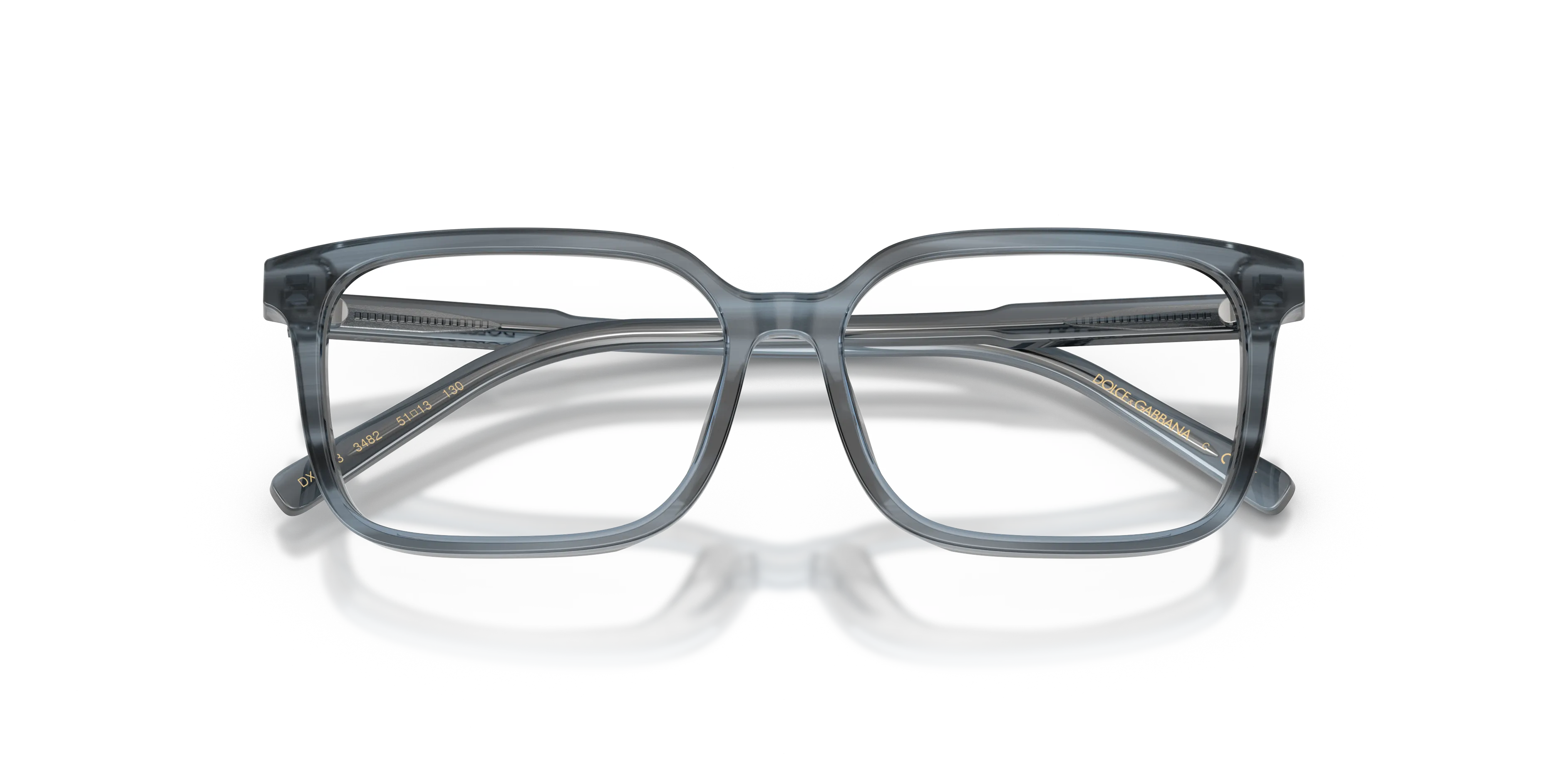 Dolce & Gabbana DX3003 3482 Montature da vista Acetato Blu Trasparente Squadrata Normale - immagine 2