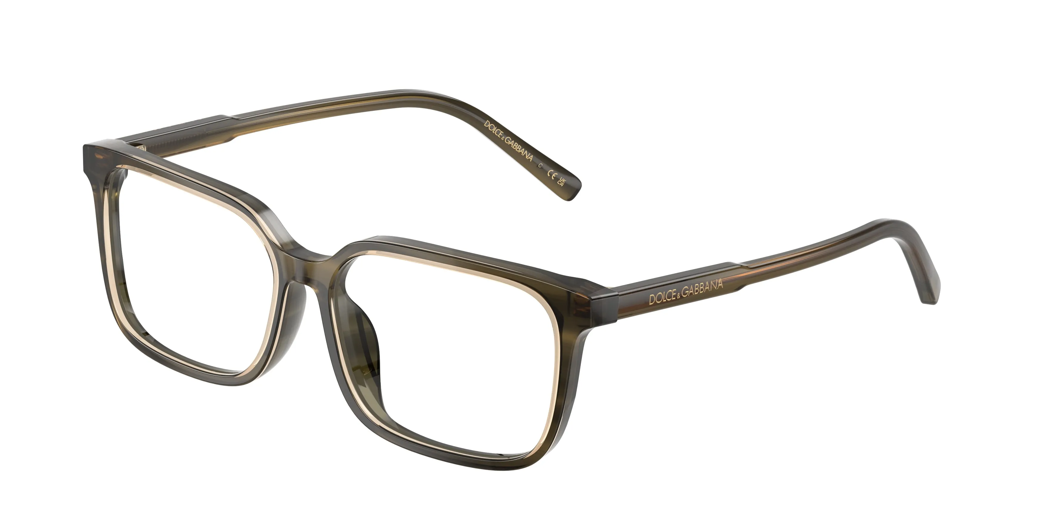 Dolce & Gabbana DX3003 3480 Montature da vista Acetato Verde Trasparente Squadrata Normale - immagine 1