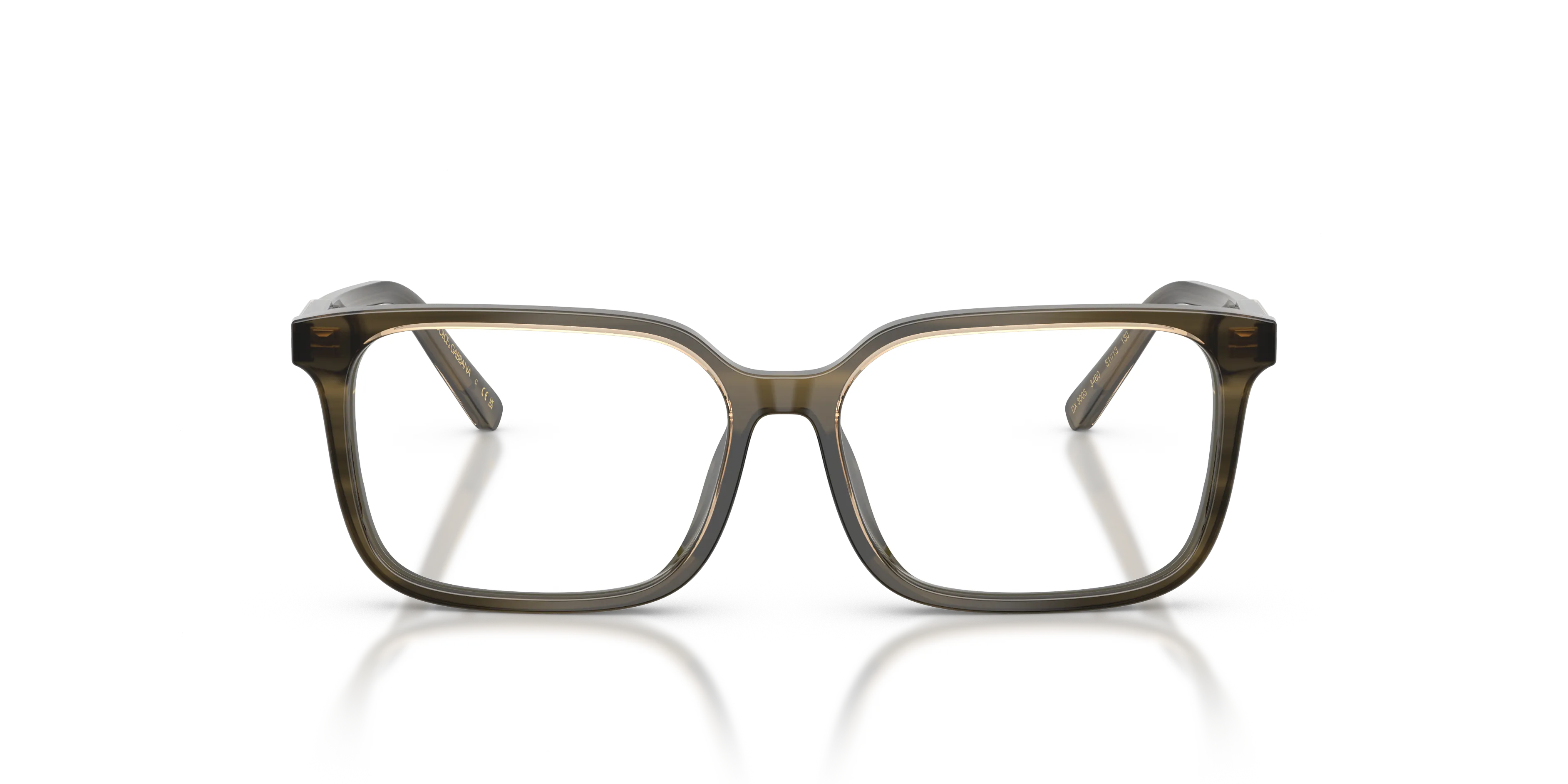 Dolce & Gabbana DX3003 3480 Montature da vista Acetato Verde Trasparente Squadrata Normale - immagine 3