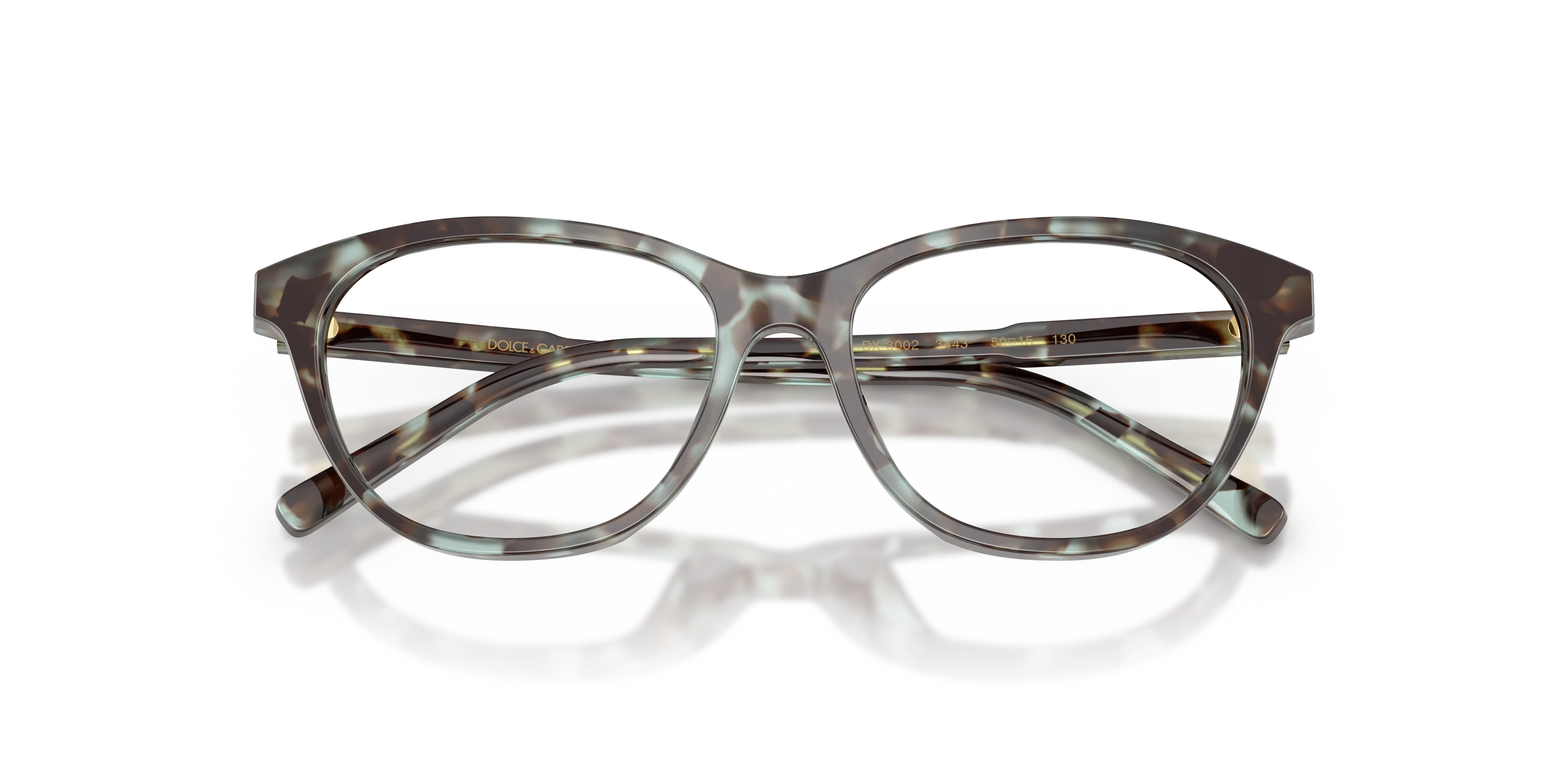 Dolce & Gabbana DX3002 3443 Montature da vista Acetato Blu Trasparente Cat Eye Normale - immagine 2
