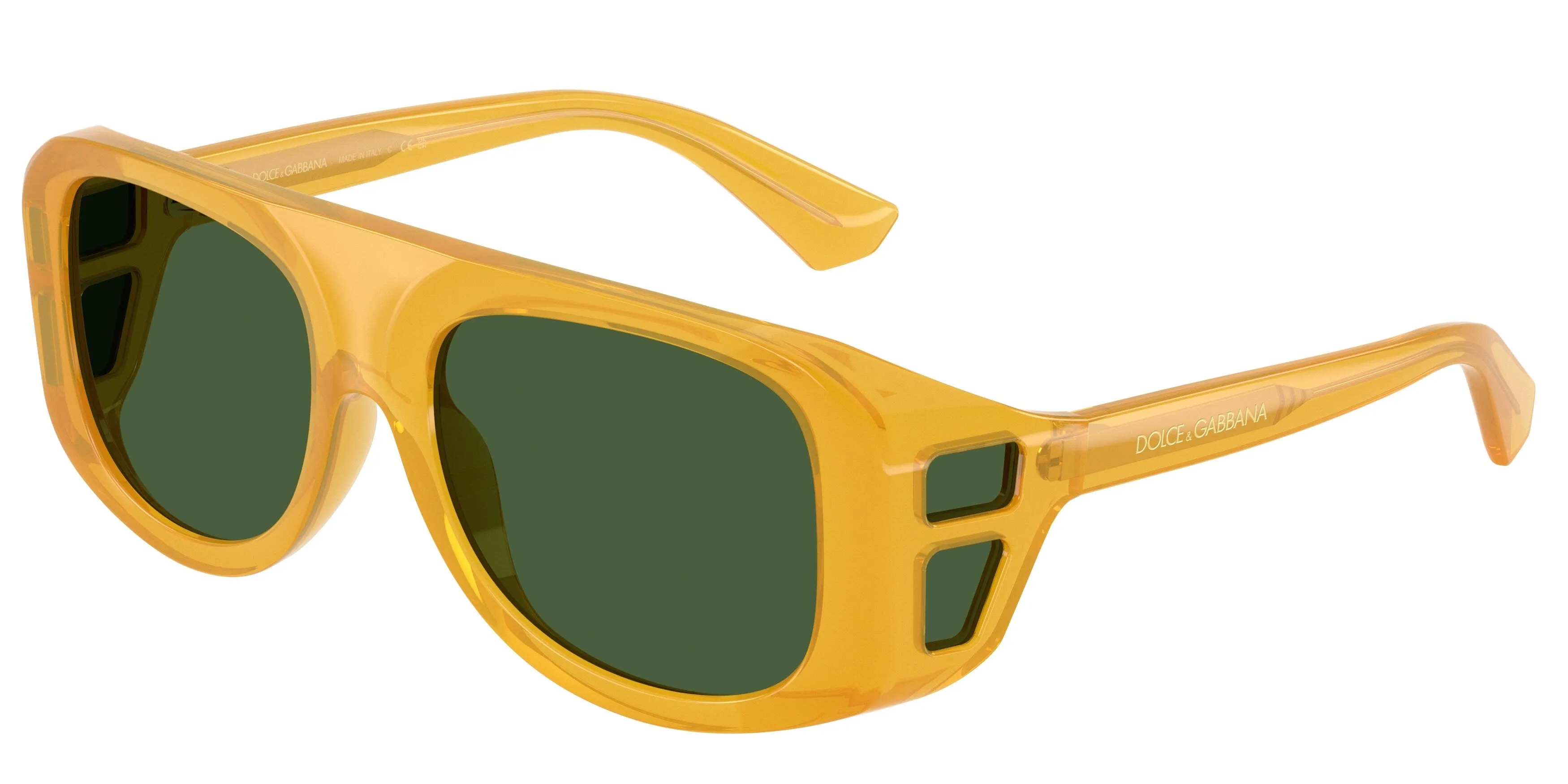 Dolce & Gabbana DG6208 652/71 Occhiali da sole Iniettato Tartaruga Verde Pilot Normale - immagine 1