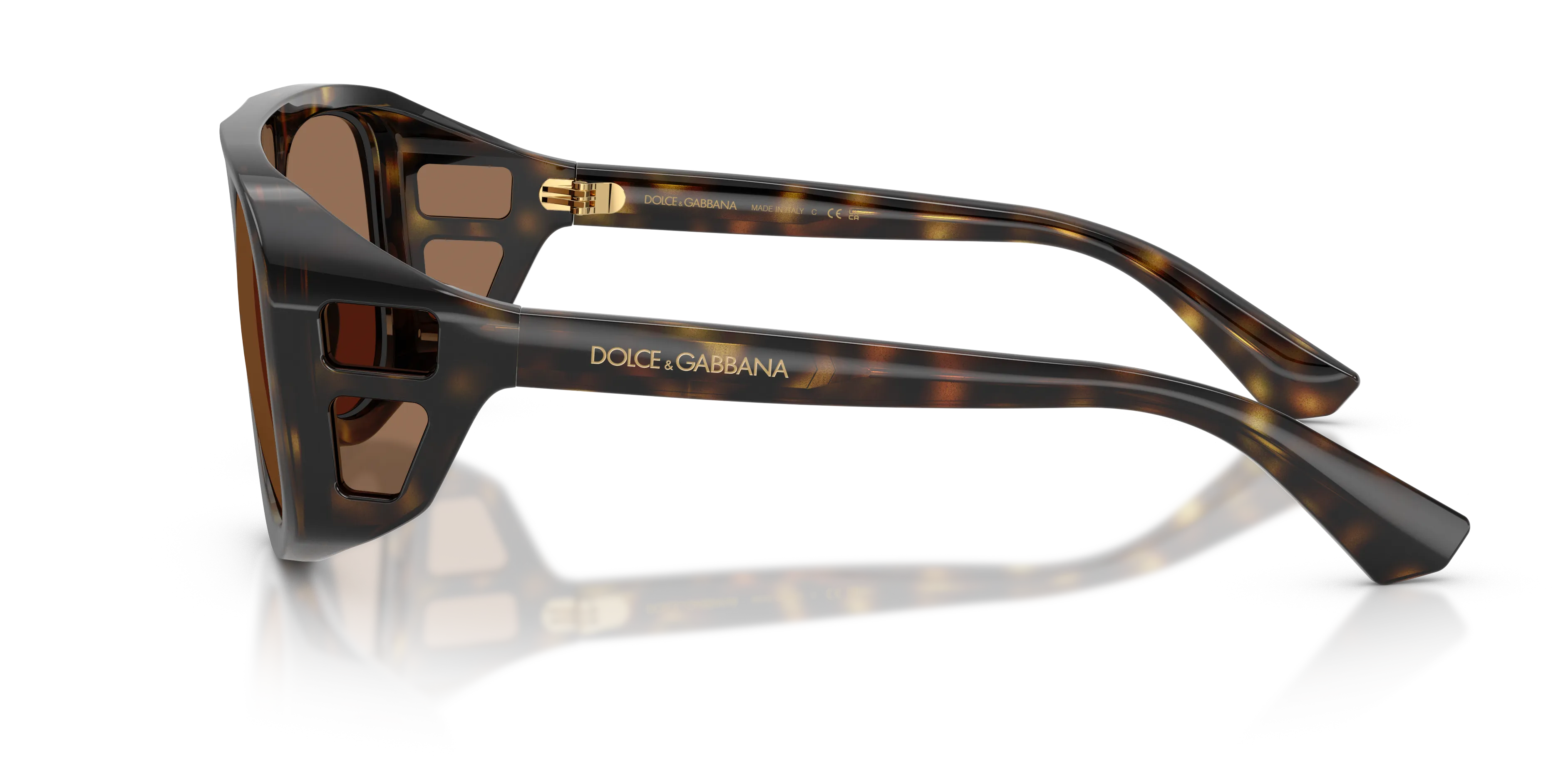 Dolce & Gabbana DG6208 502/73 Occhiali da sole Iniettato Tartaruga Marrone Pilot Normale - immagine 4