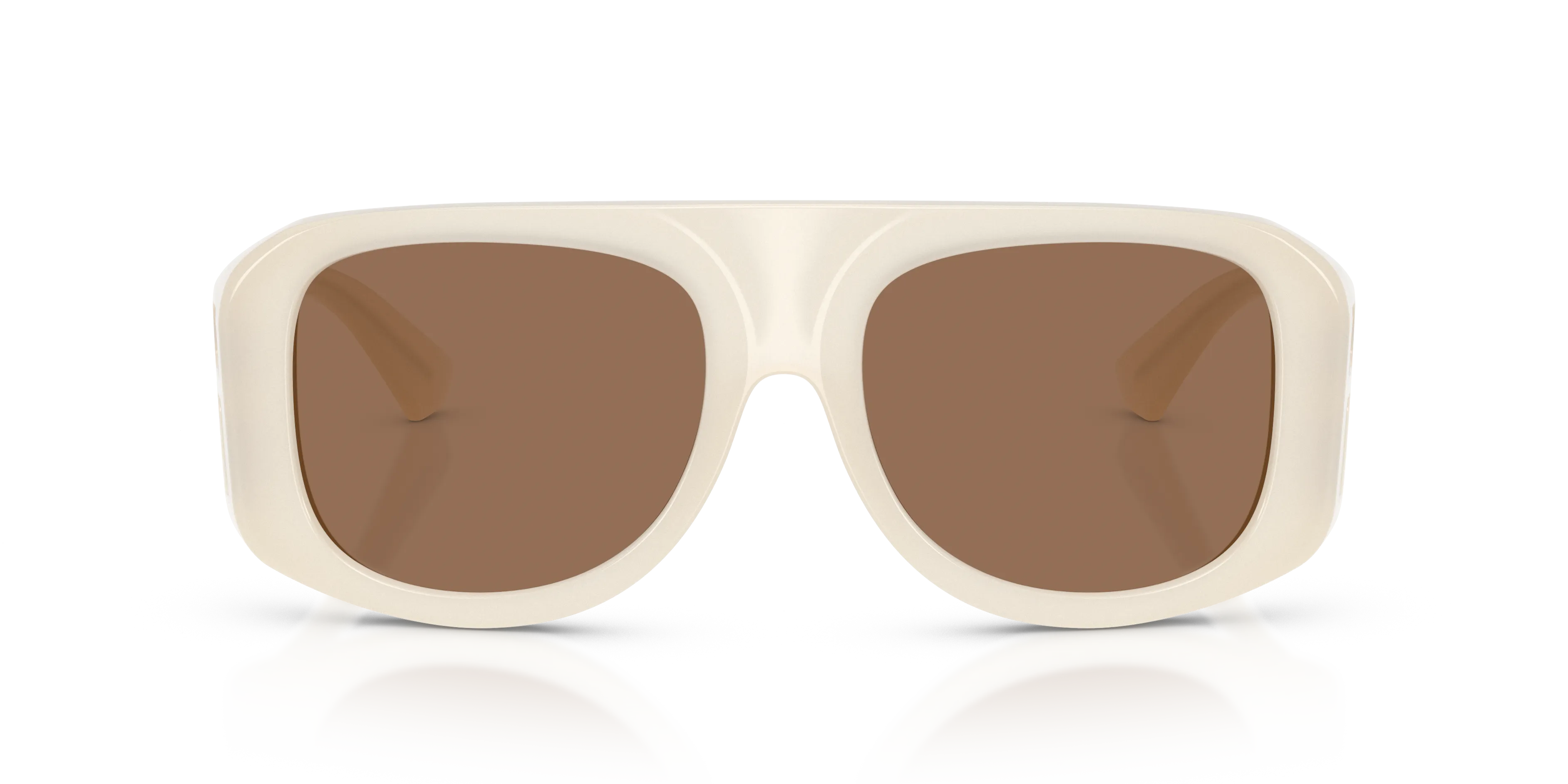 Dolce & Gabbana DG6208 303973 Occhiali da sole Iniettato Bianco Marrone Pilot Normale - immagine 3