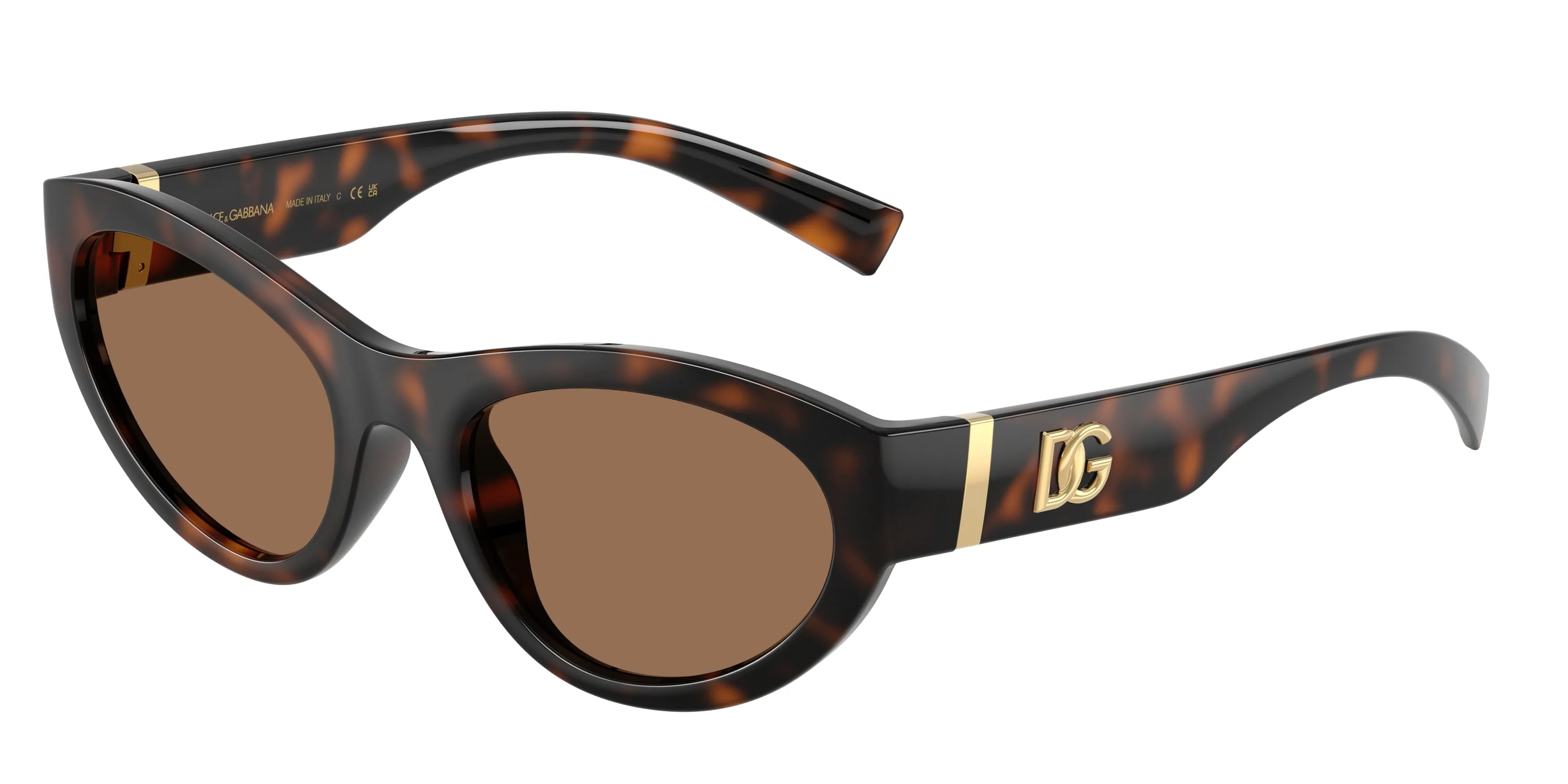 Dolce & Gabbana DG6207 502/73 Occhiali da sole Iniettato Tartaruga Marrone Cat Eye Normale - immagine 1