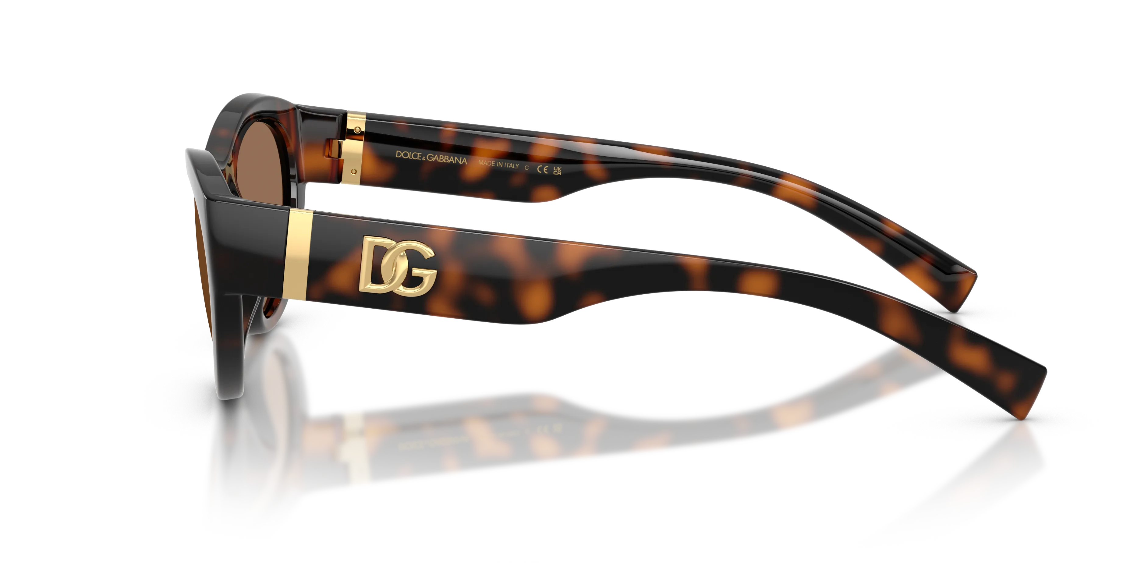 Dolce & Gabbana DG6207 502/73 Occhiali da sole Iniettato Tartaruga Marrone Cat Eye Normale - immagine 4