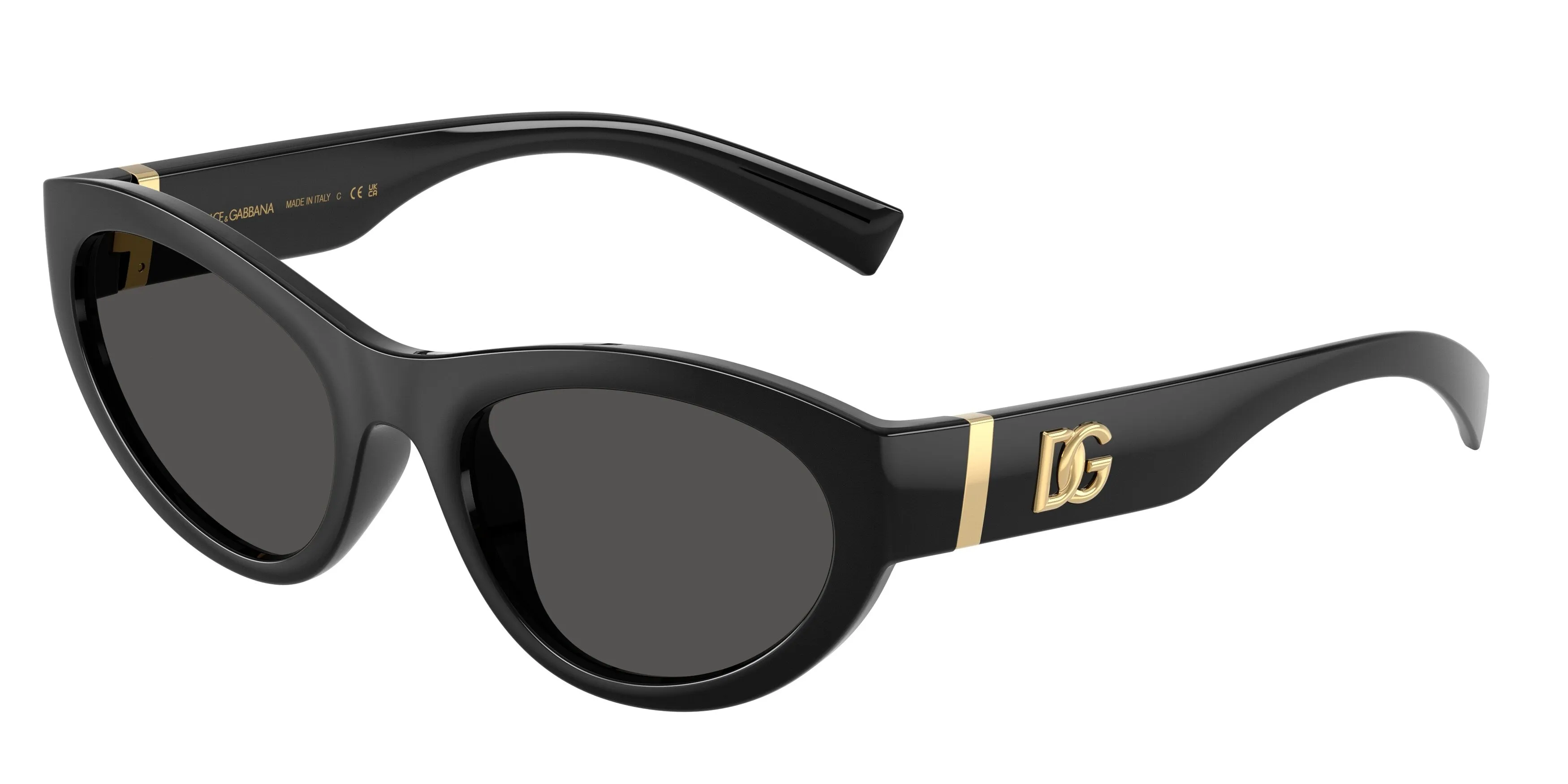 Dolce & Gabbana DG6207 501/87 Occhiali da sole Iniettato Nero Grigio Cat Eye Normale - immagine 1