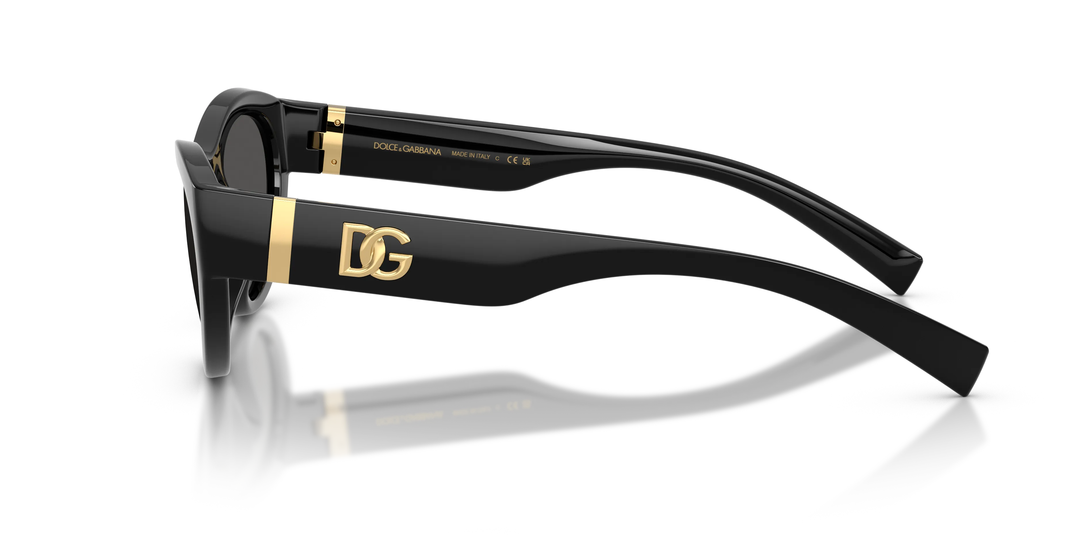 Dolce & Gabbana DG6207 501/87 Occhiali da sole Iniettato Nero Grigio Cat Eye Normale - immagine 4