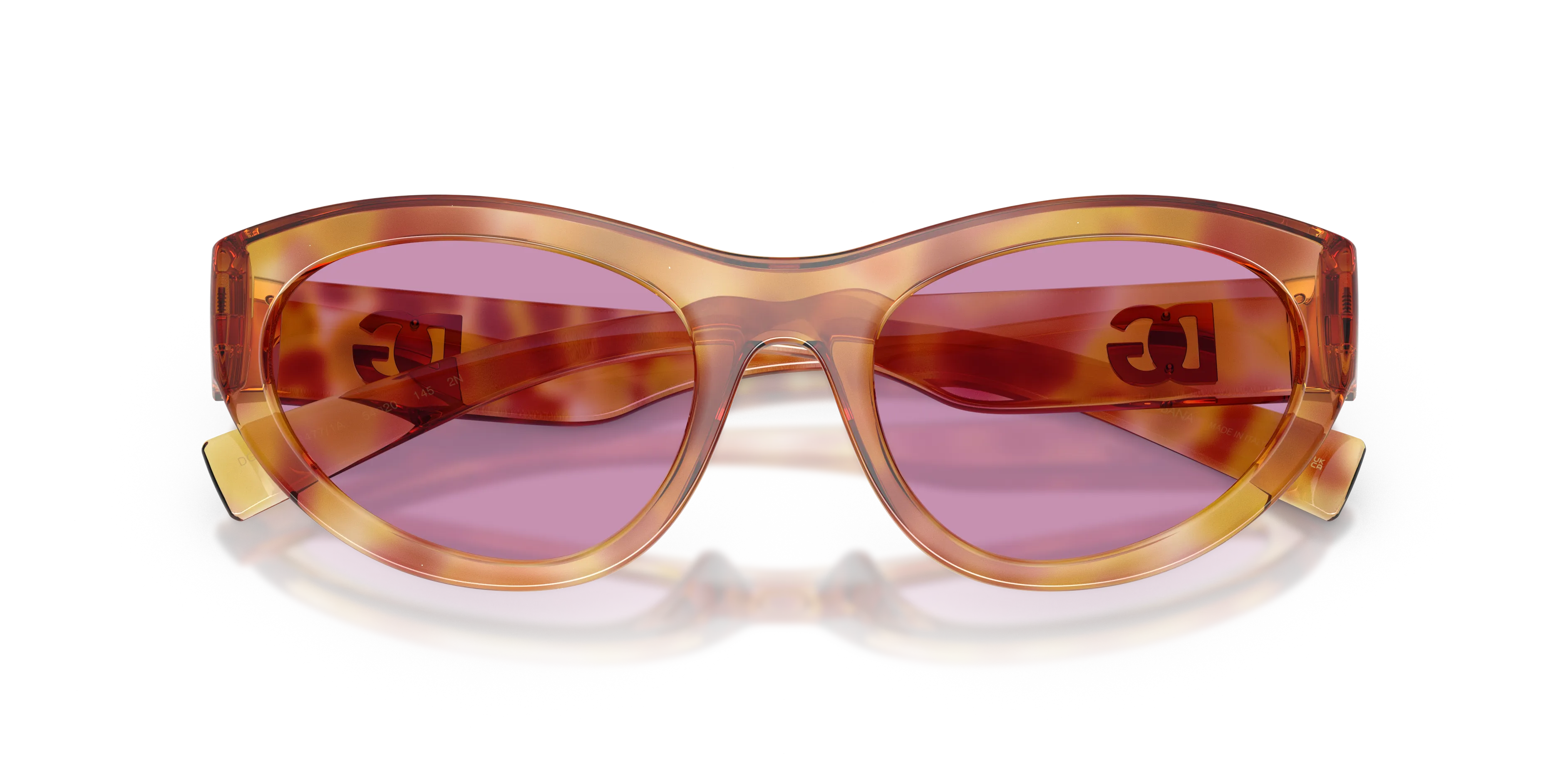 Dolce & Gabbana DG6207 34771A Occhiali da sole Iniettato Viola Viola Cat Eye Normale - immagine 2
