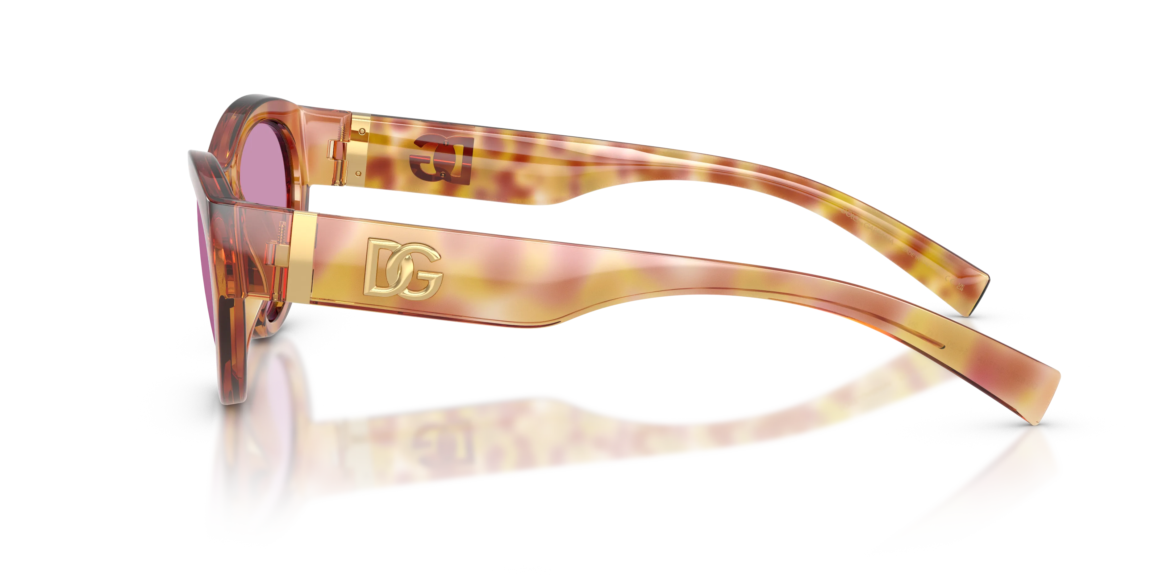 Dolce & Gabbana DG6207 34771A Occhiali da sole Iniettato Viola Viola Cat Eye Normale - immagine 4