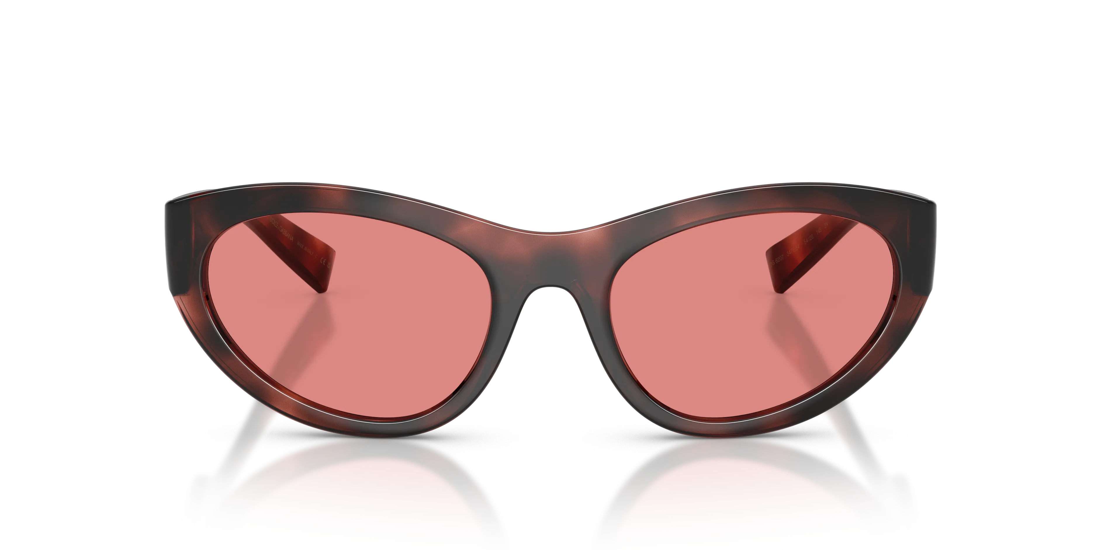 Dolce & Gabbana DG6207 347684 Occhiali da sole Iniettato Tartaruga Rosa Cat Eye Normale - immagine 3
