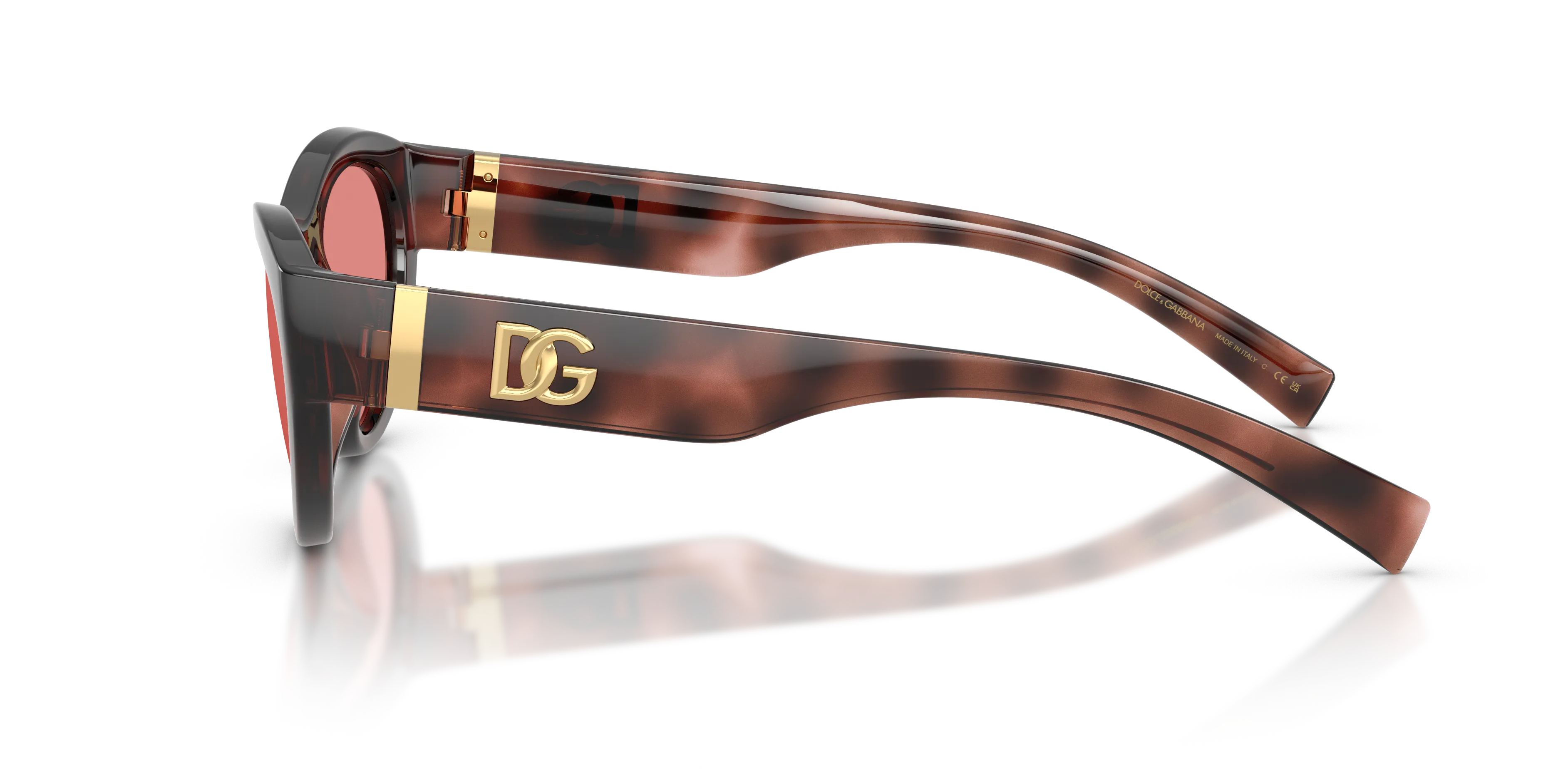 Dolce & Gabbana DG6207 347684 Occhiali da sole Iniettato Tartaruga Rosa Cat Eye Normale - immagine 4
