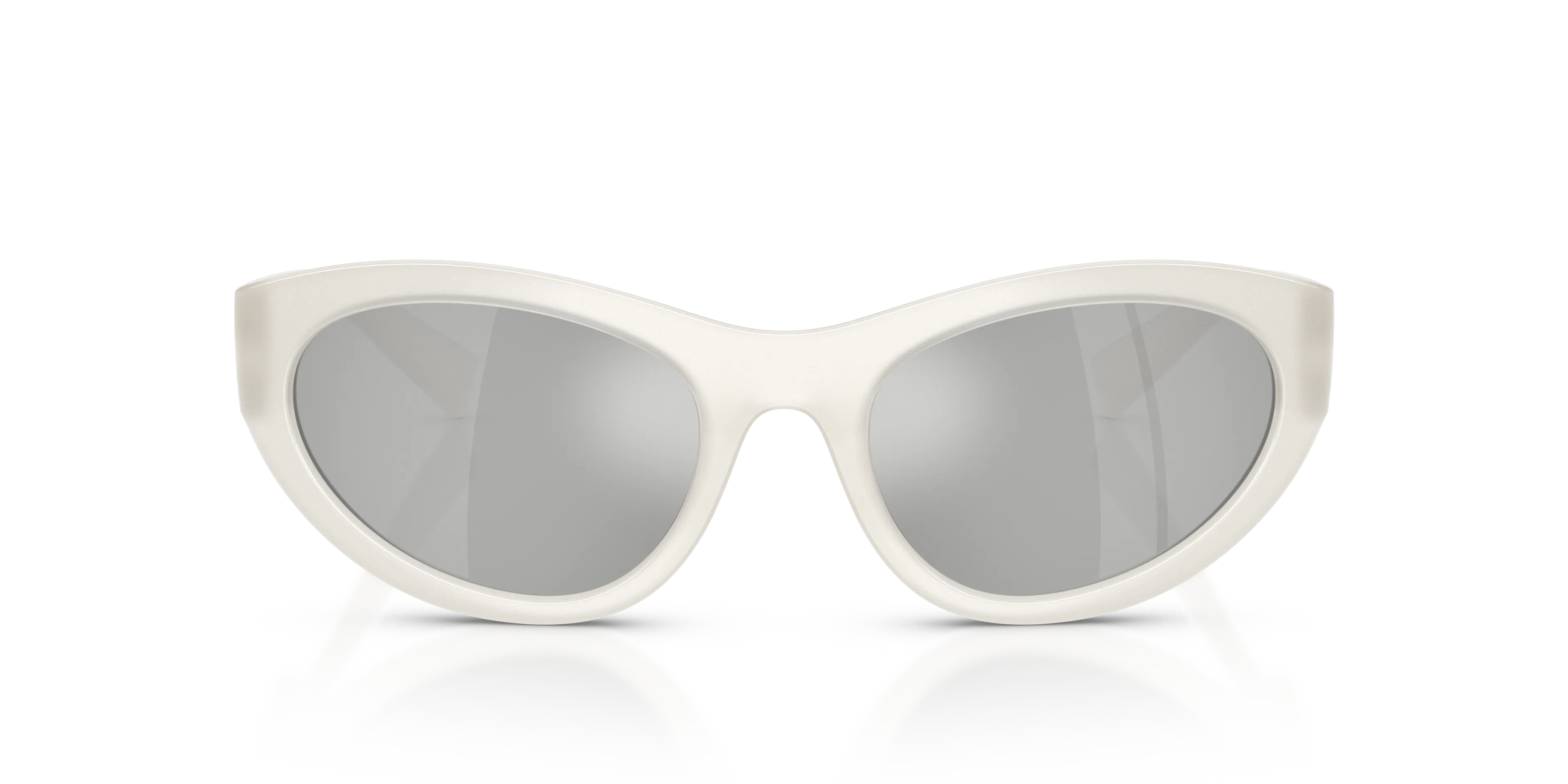 Dolce & Gabbana DG6207 30398V Occhiali da sole Iniettato Bianco Grigio Cat Eye Specchiate - immagine 3