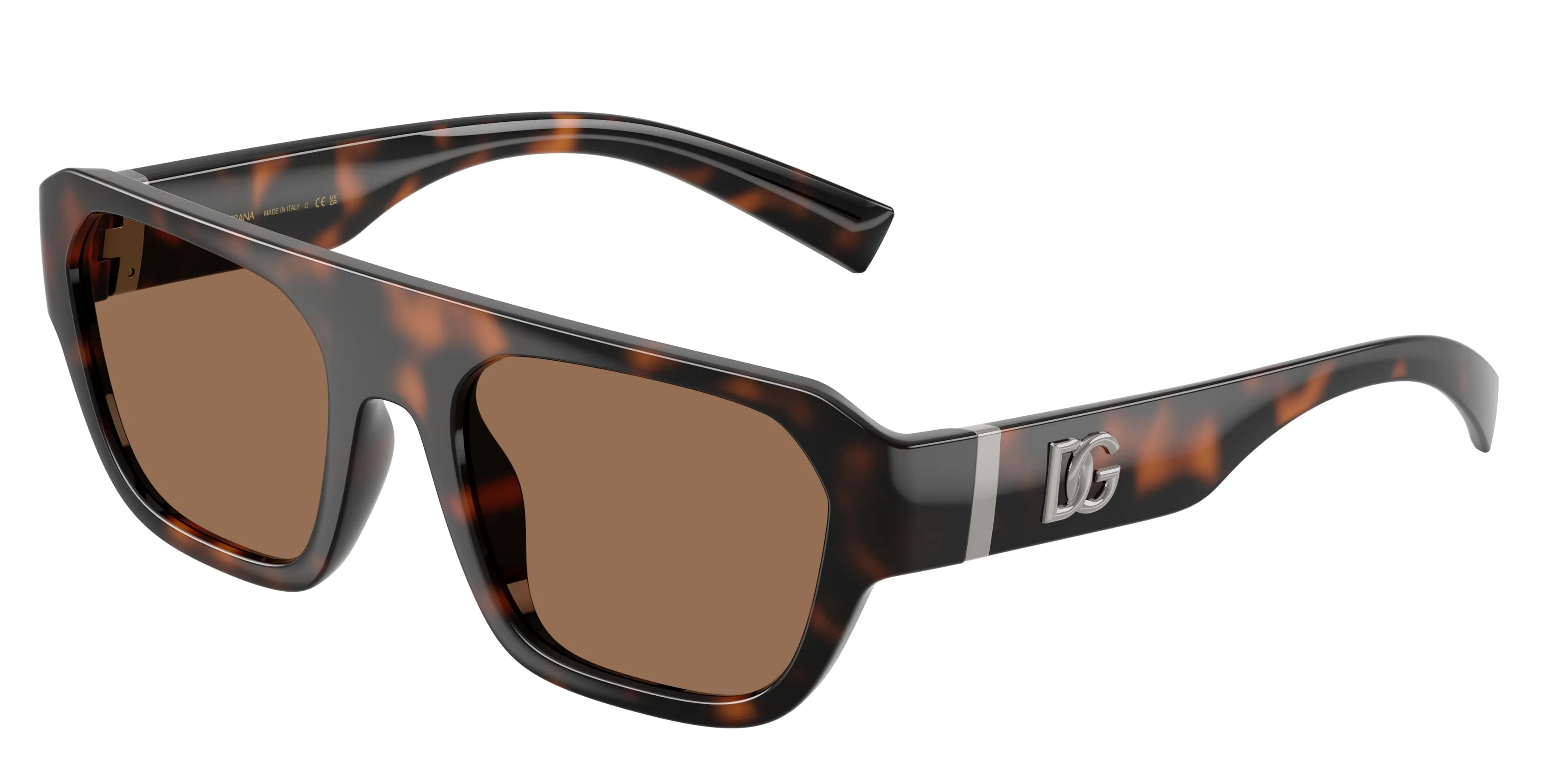 Dolce & Gabbana DG6206 502/73 Occhiali da sole Iniettato Tartaruga Marrone Squadrata Normale - immagine 1
