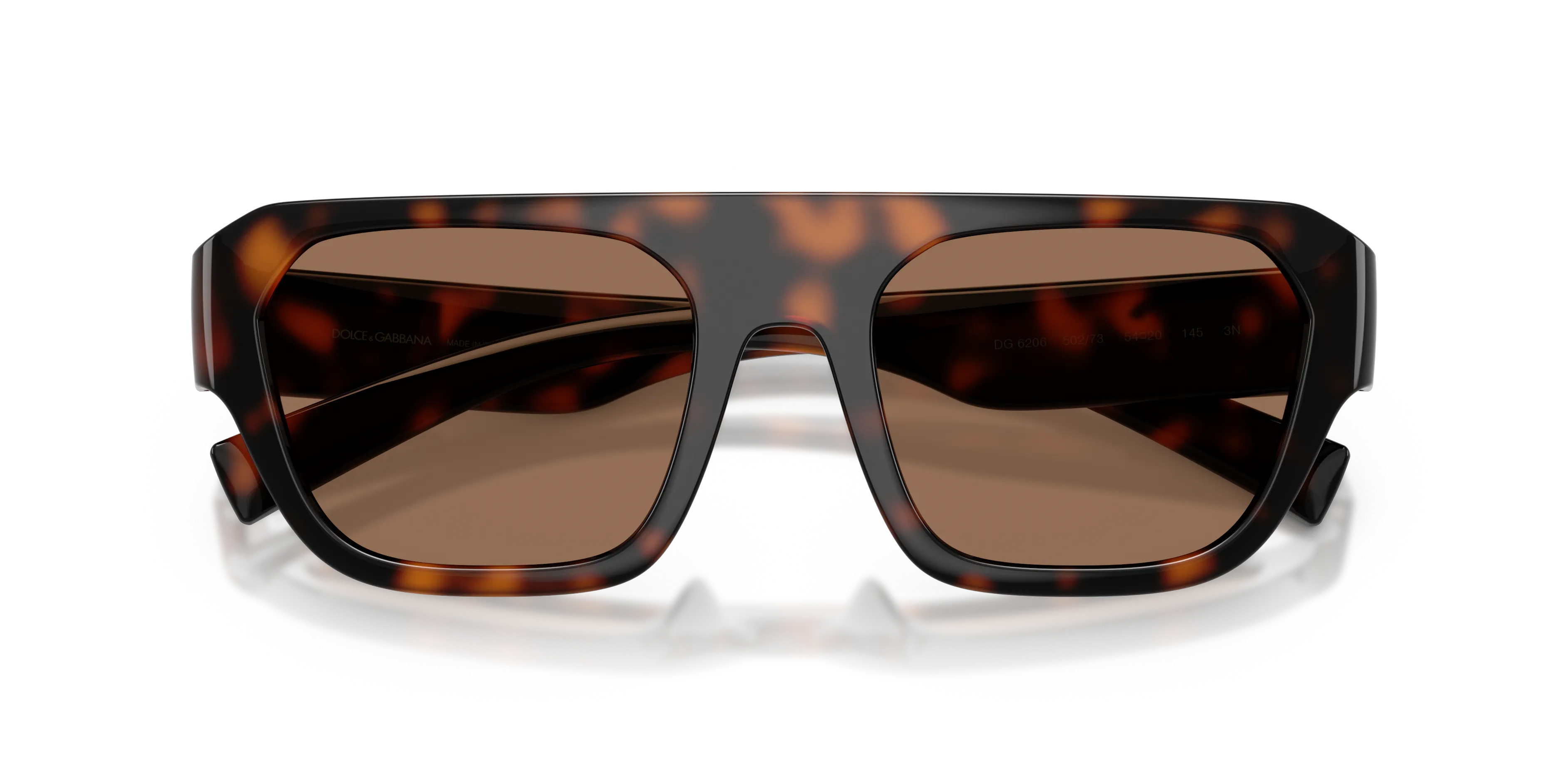 Dolce & Gabbana DG6206 502/73 Occhiali da sole Iniettato Tartaruga Marrone Squadrata Normale - immagine 2