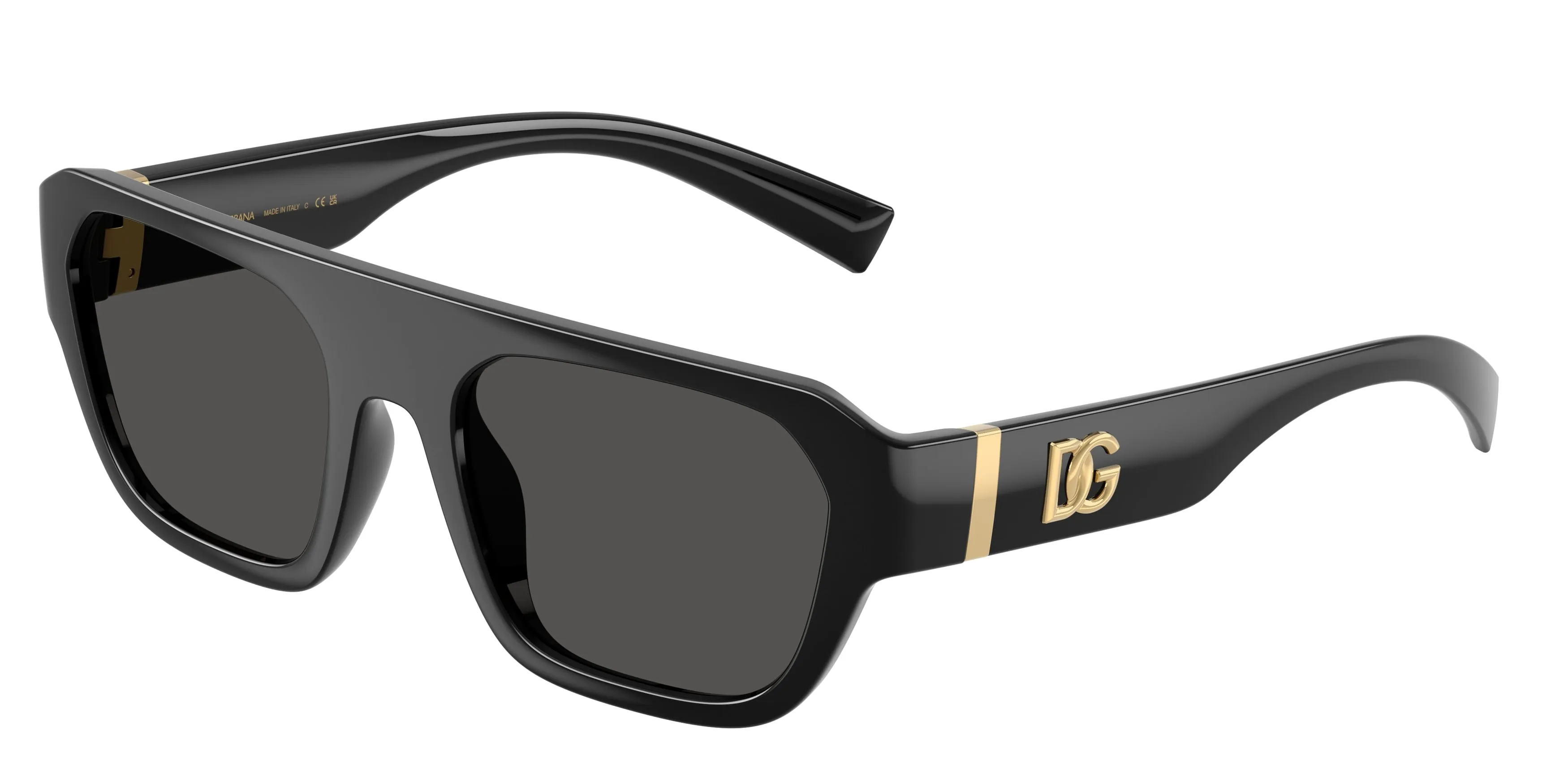 Dolce & Gabbana DG6206 501/87 Occhiali da sole Iniettato Nero Grigio Squadrata Normale - immagine 1