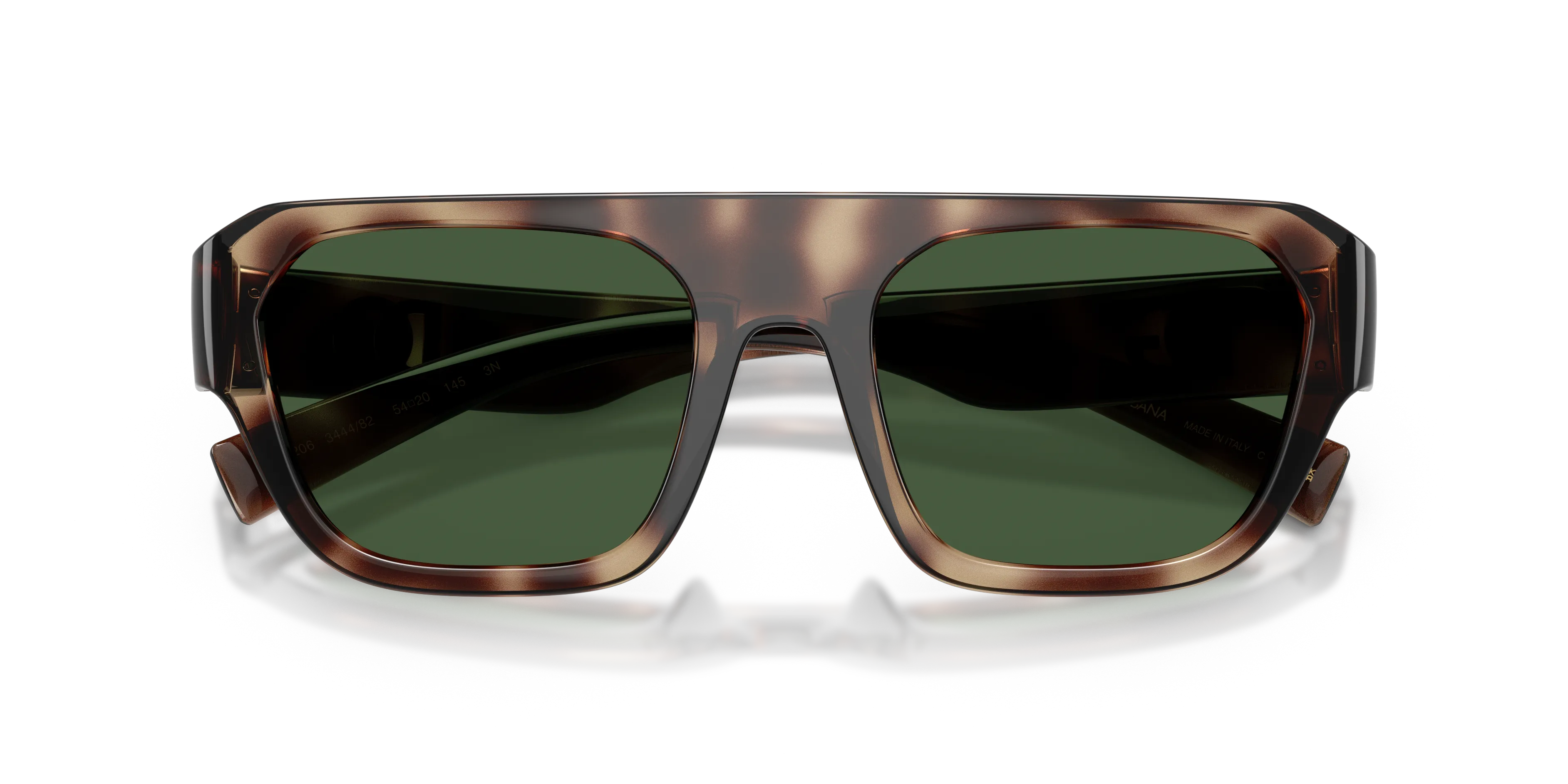 Dolce & Gabbana DG6206 344482 Occhiali da sole Iniettato Marrone Verde Squadrata Normale - immagine 2
