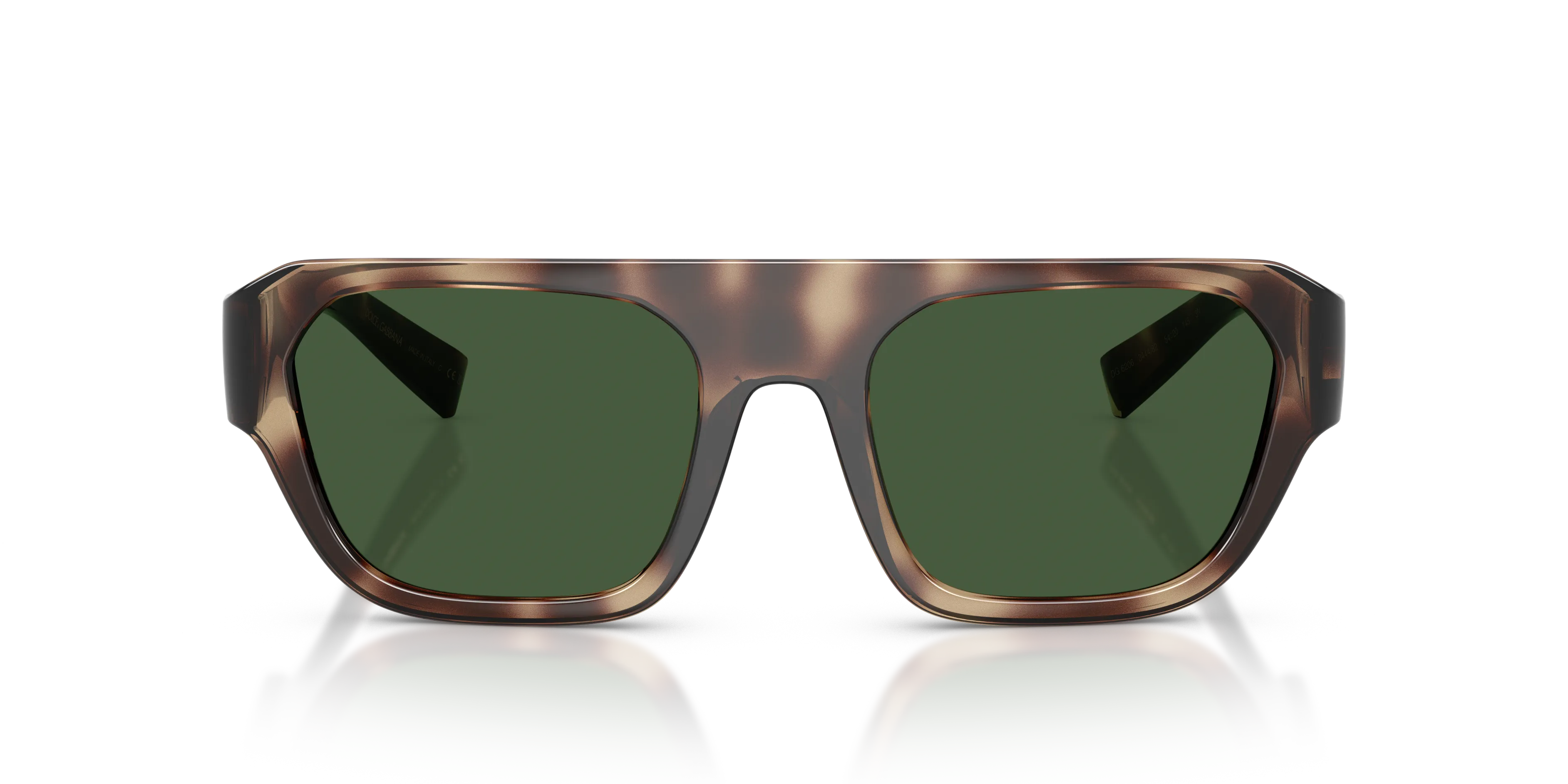 Dolce & Gabbana DG6206 344482 Occhiali da sole Iniettato Marrone Verde Squadrata Normale - immagine 3