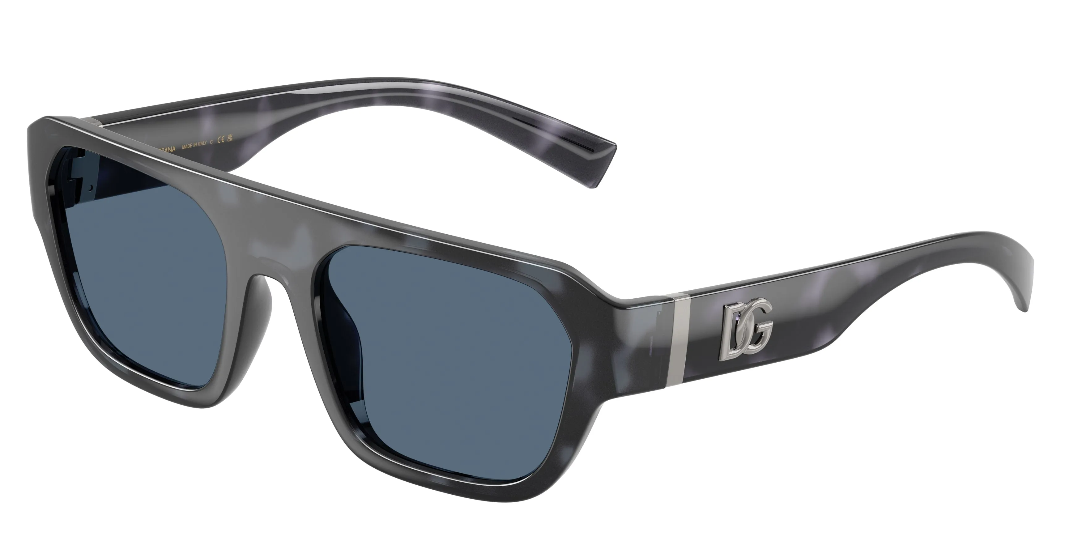 Dolce & Gabbana DG6206 344380 Occhiali da sole Iniettato Blu Blu Squadrata Normale - immagine 1