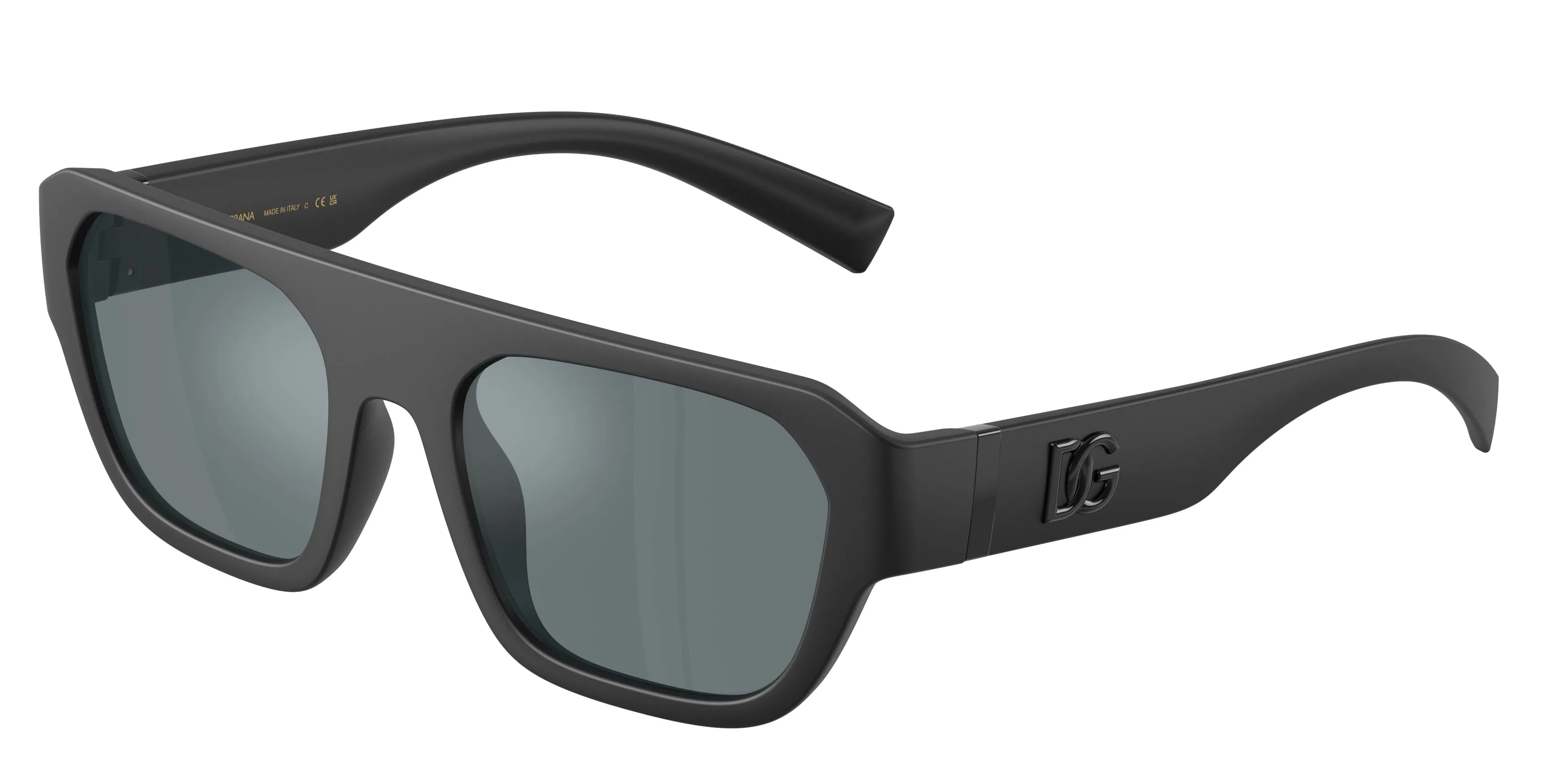 Dolce & Gabbana DG6206 25256G Occhiali da sole Iniettato Nero Grigio Squadrata Specchiate - immagine 1