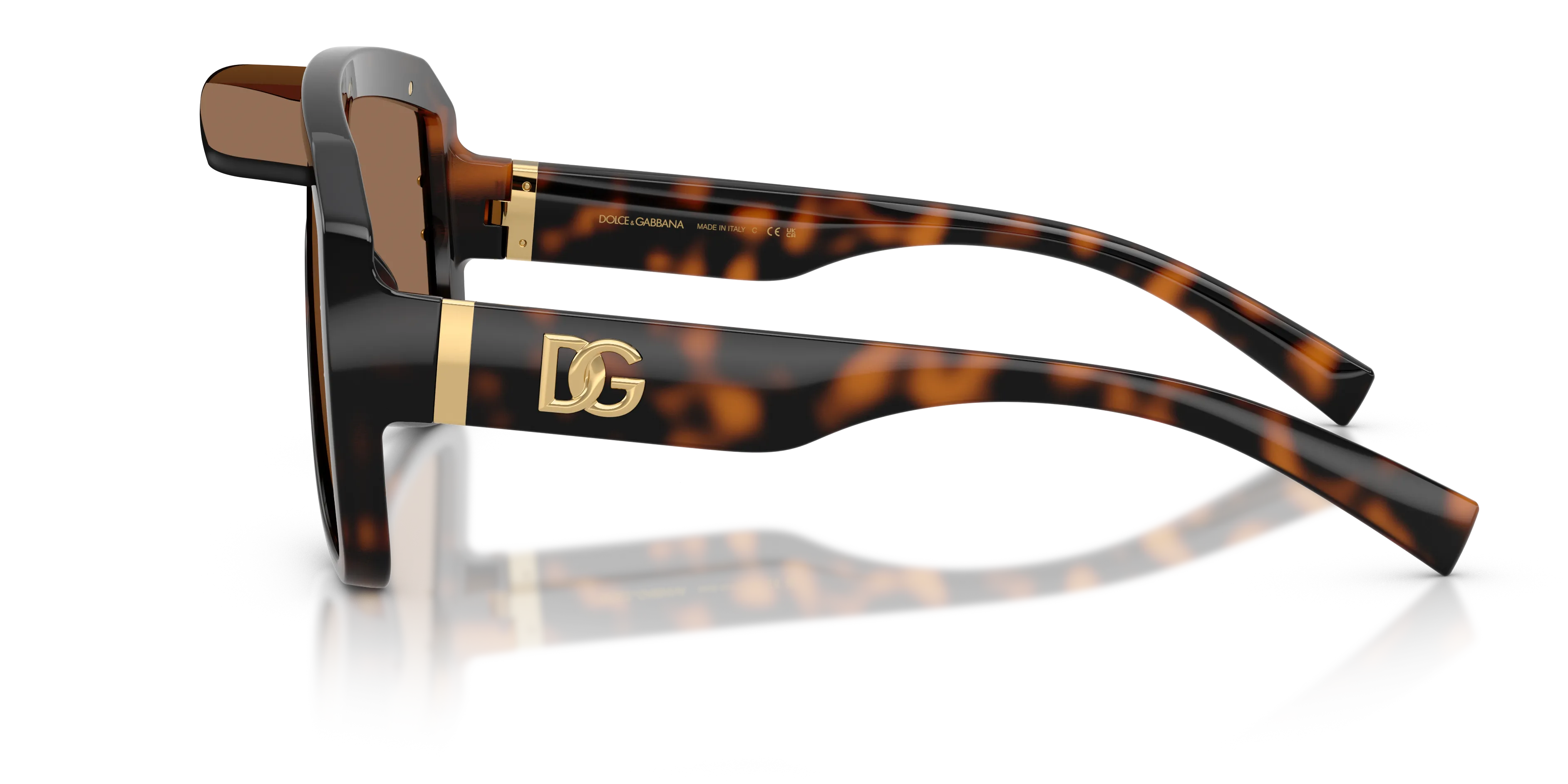 Dolce & Gabbana DG6205 502/73 Occhiali da sole Iniettato Tartaruga Marrone Pilot Normale - immagine 4