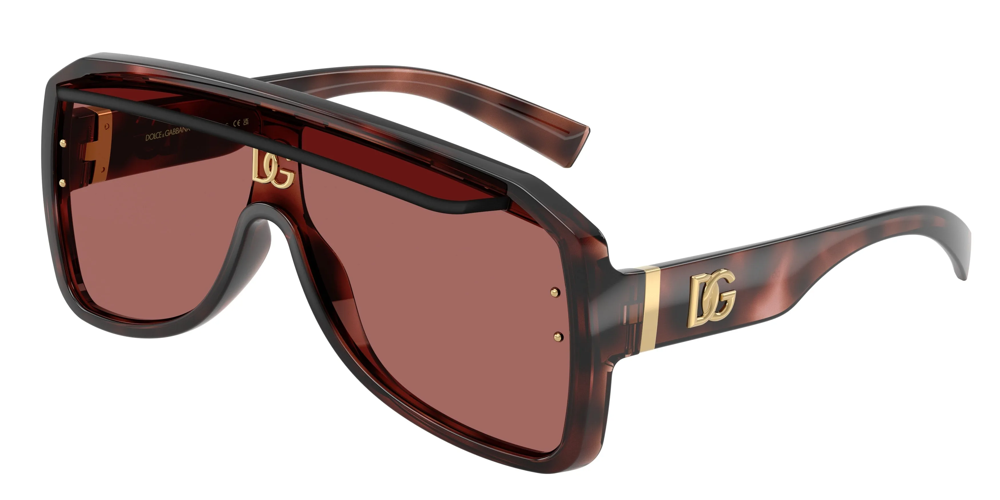 Dolce & Gabbana DG6205 347669 Occhiali da sole Iniettato Tartaruga Viola Pilot Normale - immagine 1