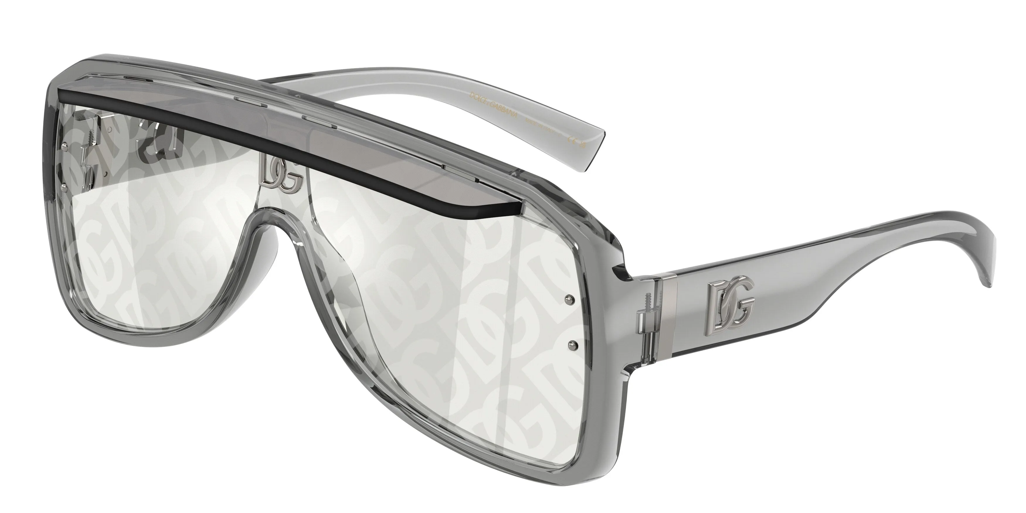 Dolce & Gabbana DG6205 3160AL Occhiali da sole Iniettato Grigio Grigio Pilot Normale - immagine 1
