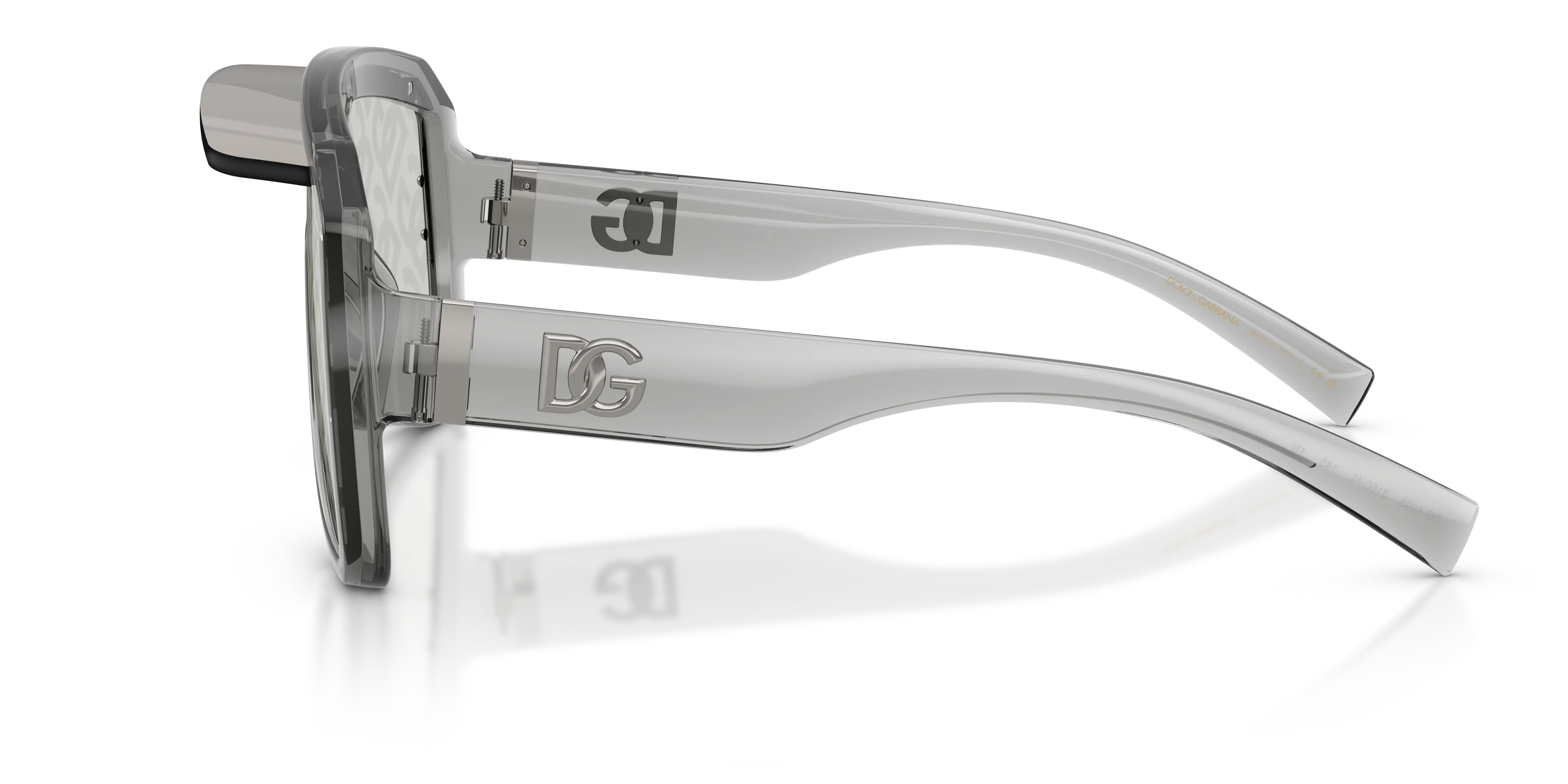 Dolce & Gabbana DG6205 3160AL Occhiali da sole Iniettato Grigio Grigio Pilot Normale - immagine 4