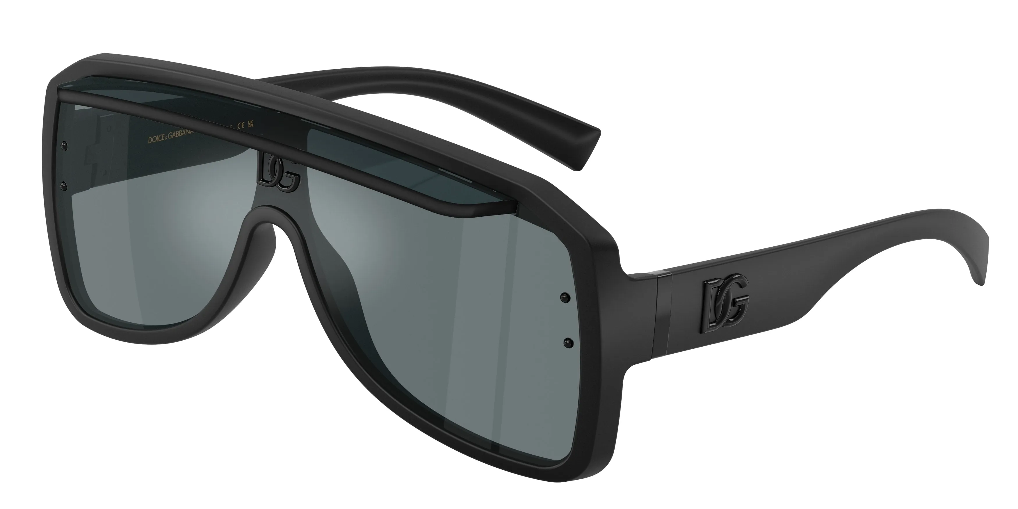 Dolce & Gabbana DG6205 25256G Occhiali da sole Iniettato Nero Grigio Pilot Specchiate - immagine 1