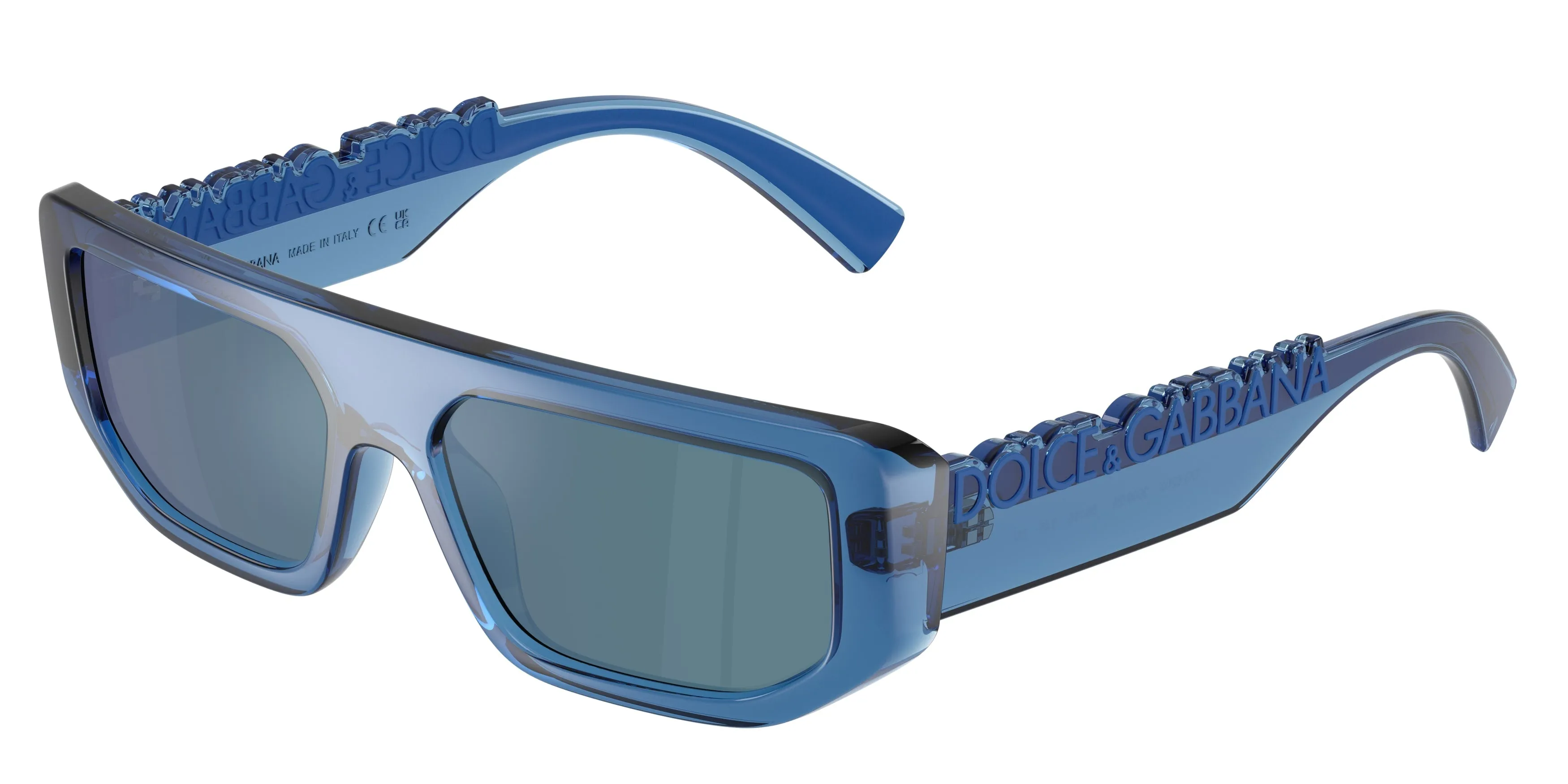 Dolce & Gabbana DG6203 300925 Occhiali da sole Iniettato Blu Blu Squadrata Normale - immagine 1
