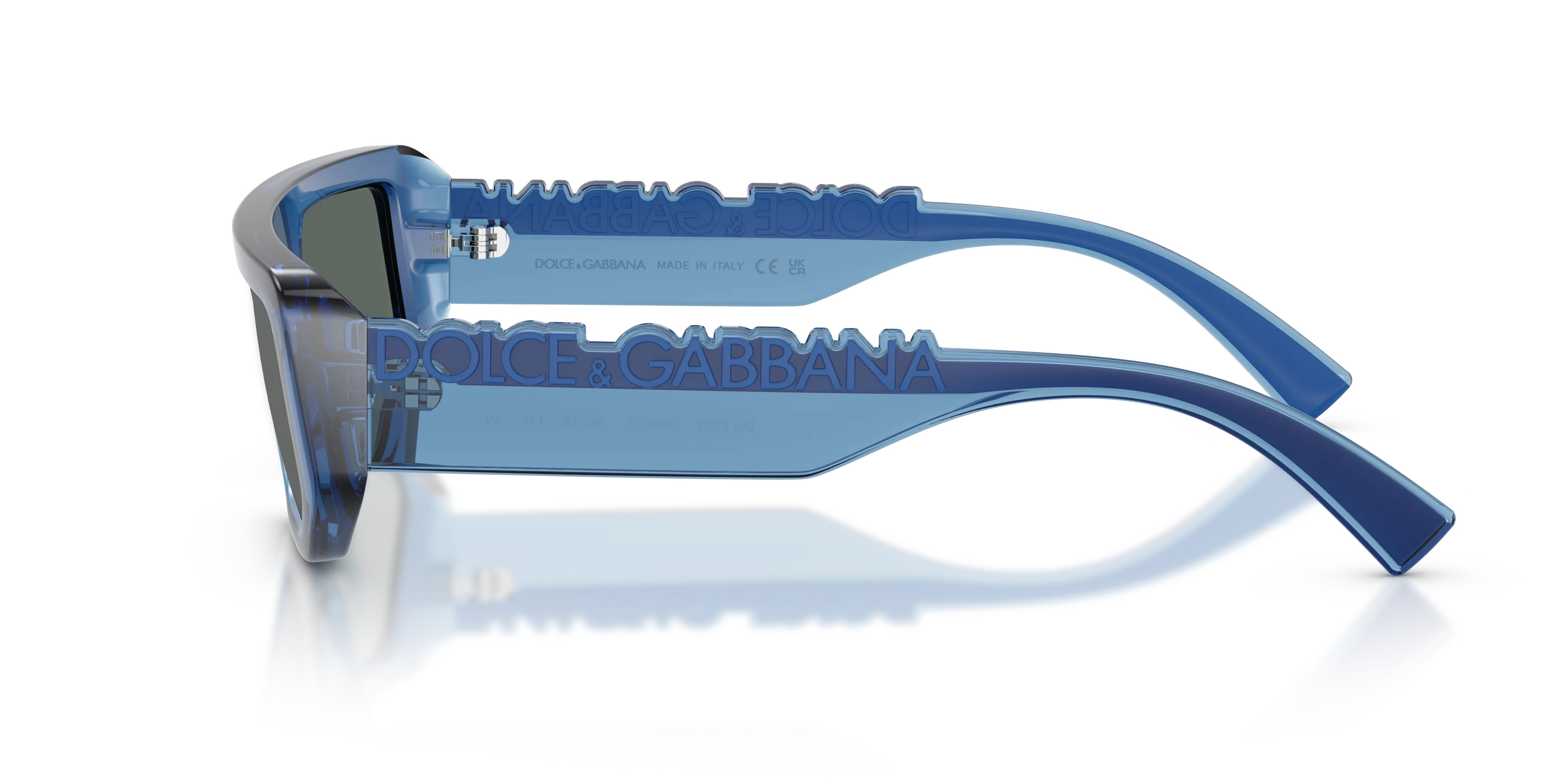 Dolce & Gabbana DG6203 300925 Occhiali da sole Iniettato Blu Blu Squadrata Normale - immagine 4