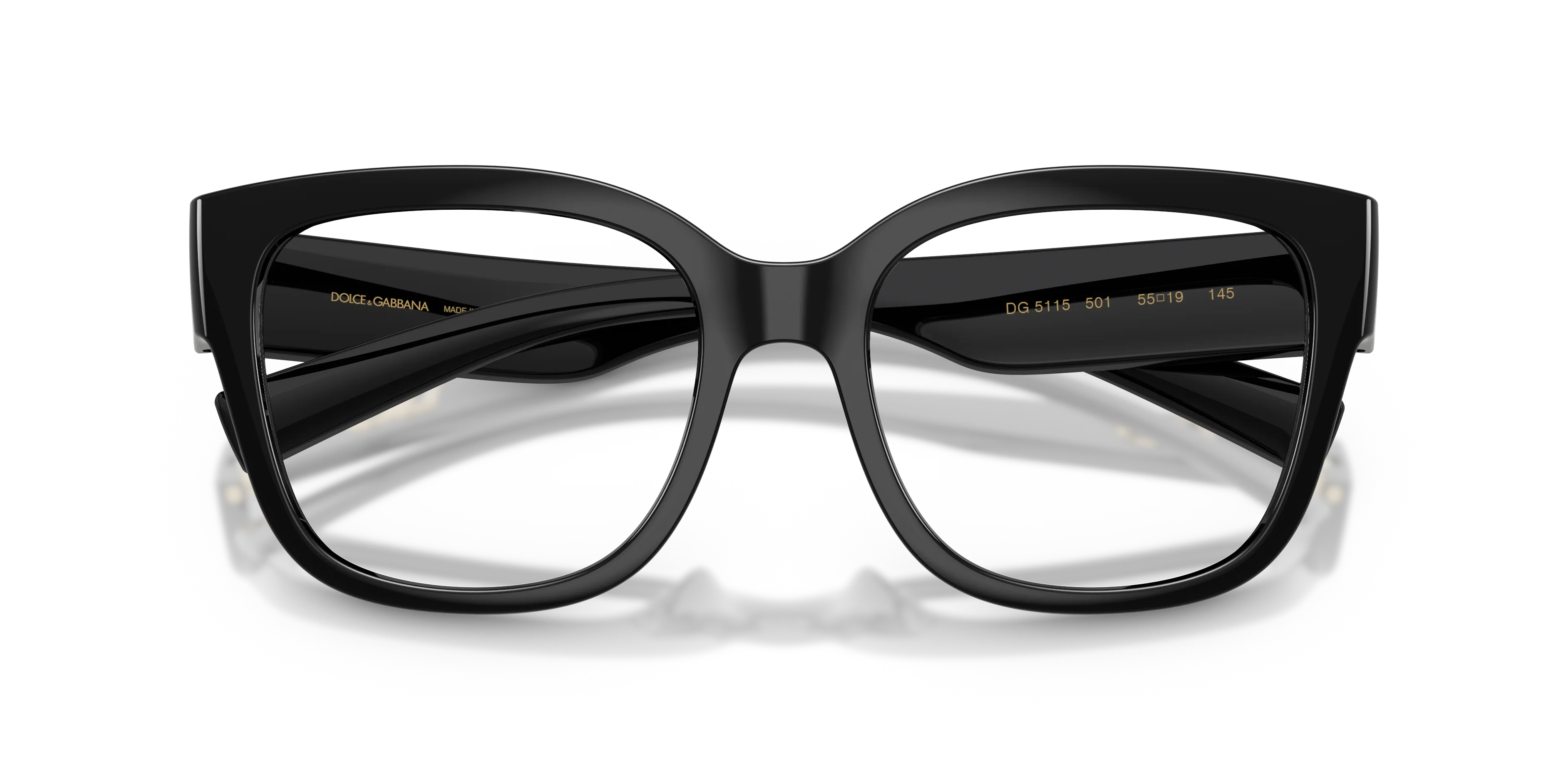 Dolce & Gabbana DG5115 501 Montature da vista Iniettato Nero Trasparente Farfalla Normale - immagine 2