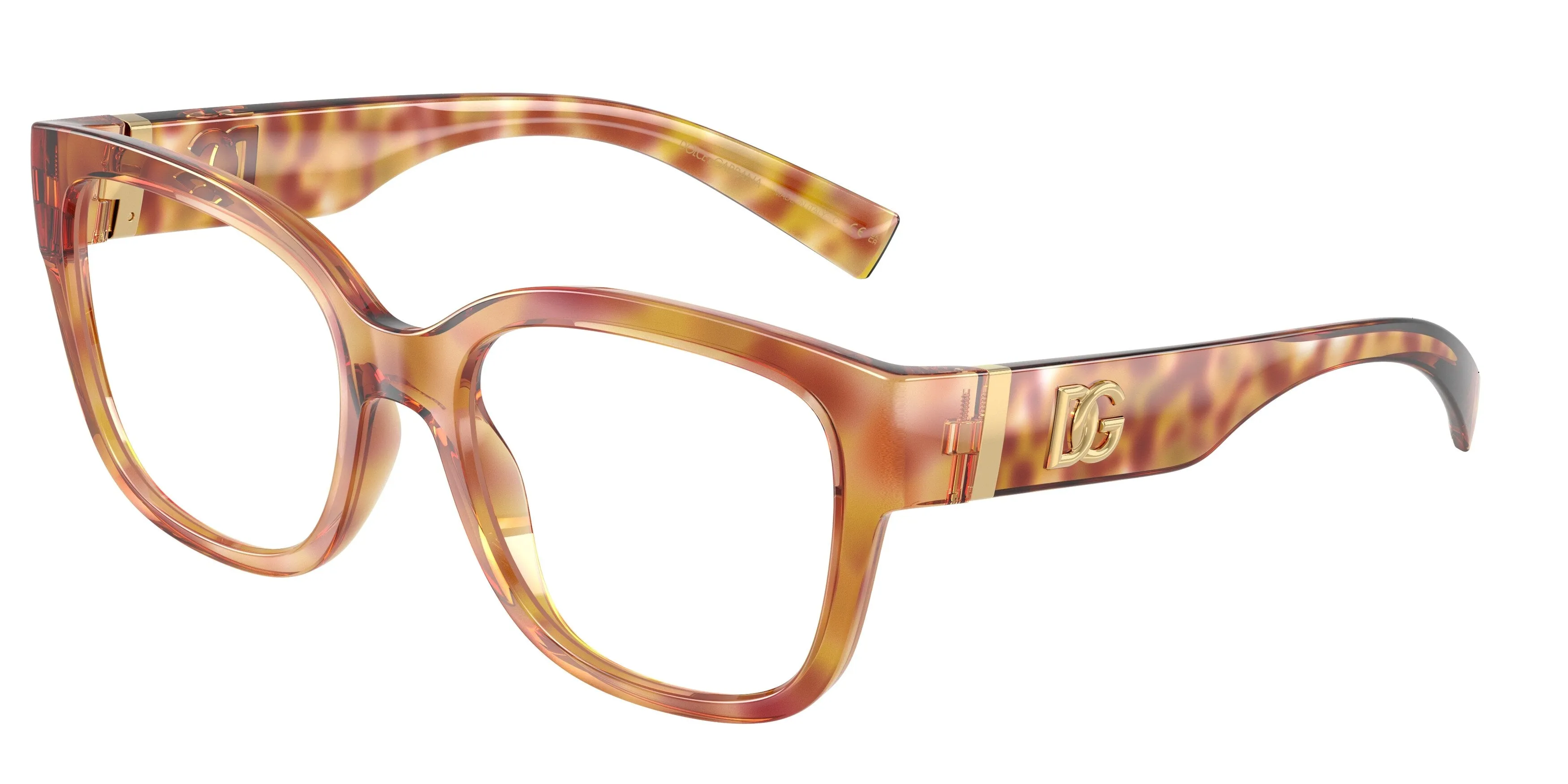 Dolce & Gabbana DG5115 3477 Montature da vista Iniettato Viola Trasparente Farfalla Normale - immagine 1