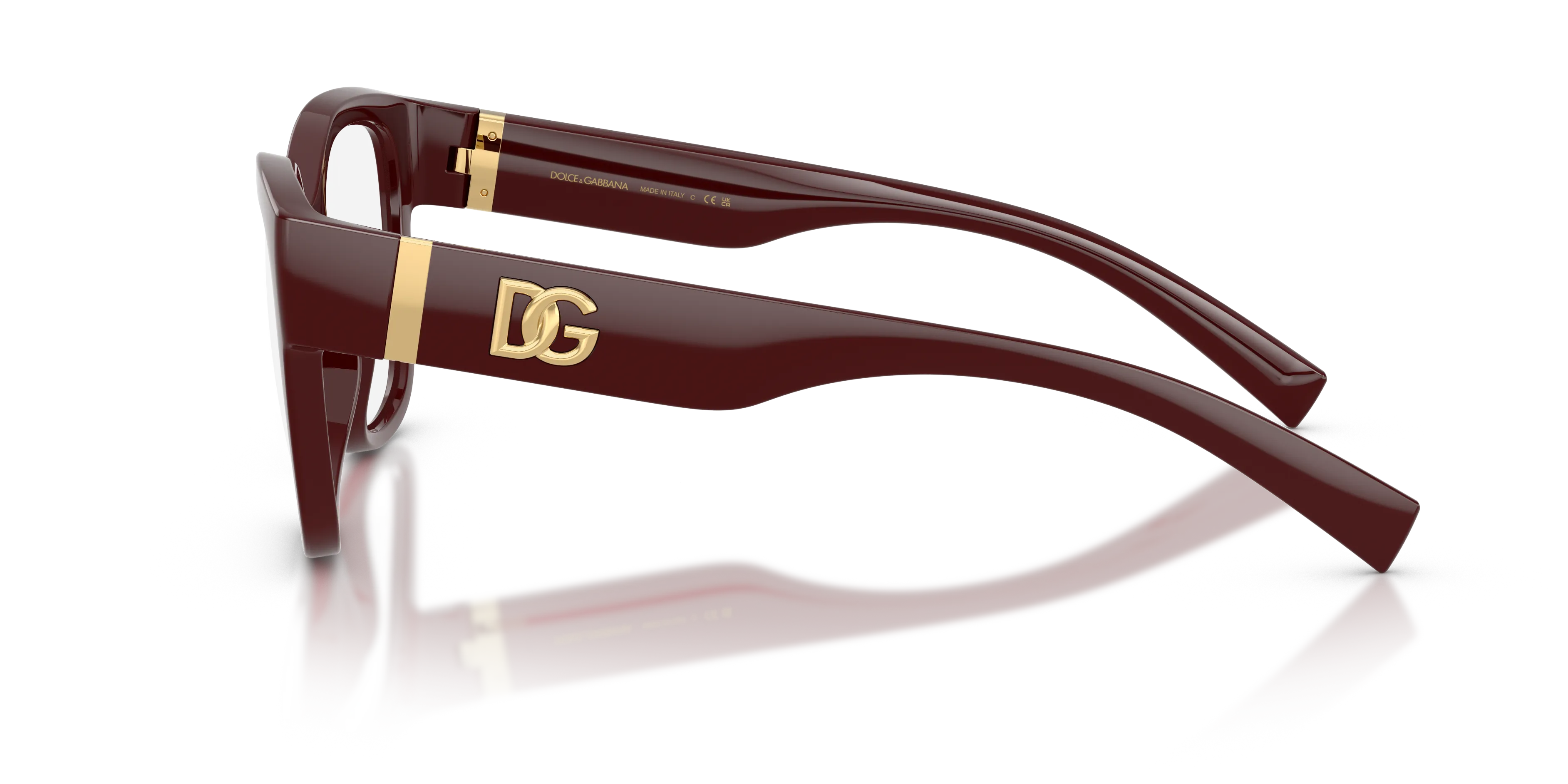 Dolce & Gabbana DG5115 3091 Montature da vista Iniettato Rosso Trasparente Farfalla Normale - immagine 4